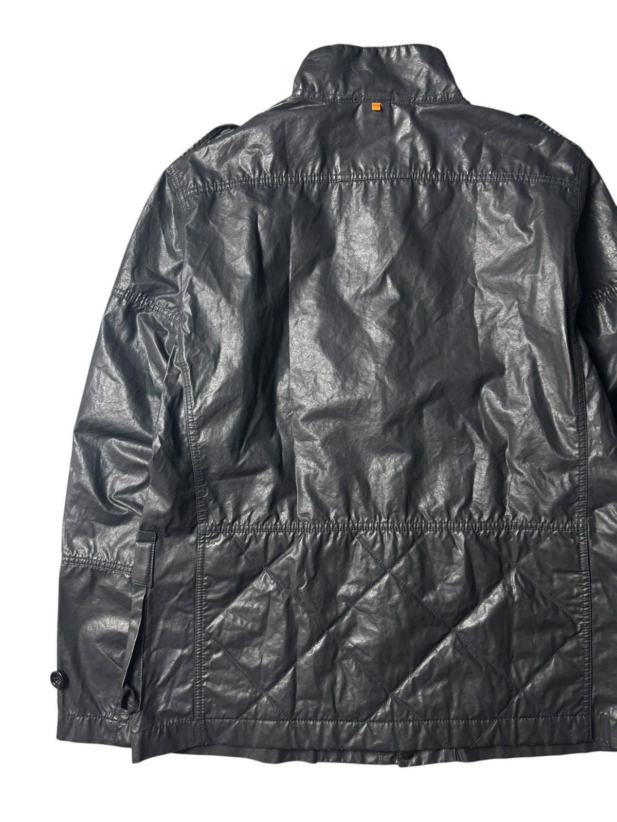Hugo Boss 2000s Hugo Boss Orange Label 3D Pocket Waxed Jacket Size US L / EU 52-54 / 3 - 10 Thumbnail