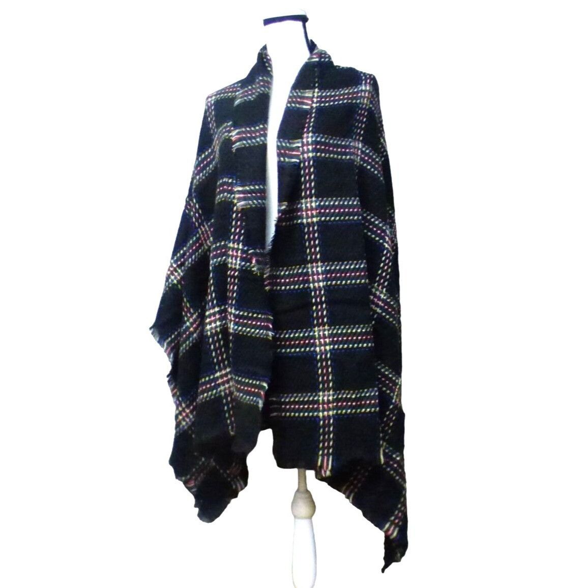 Other Cejon Heritage Plaid Blanket Scarf/ Wrap , 20”x76”, Black Size ONE SIZE - 7 Thumbnail