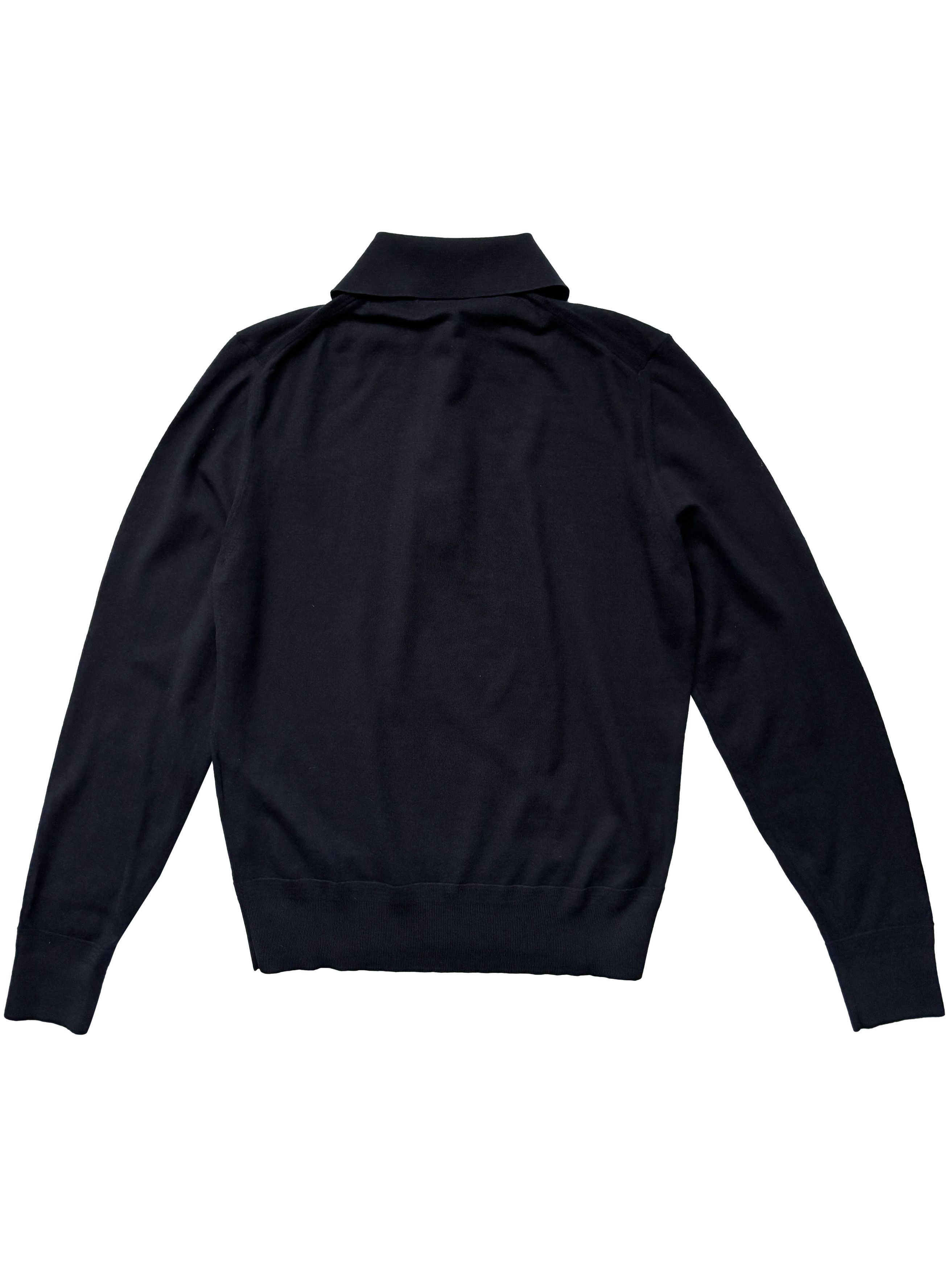 Tom Ford ⚡️QUICK SALE⚡️Tom Ford Navy Knit Long Sleeve Polo Size US M / EU 48-50 / 2 - 2 Thumbnail