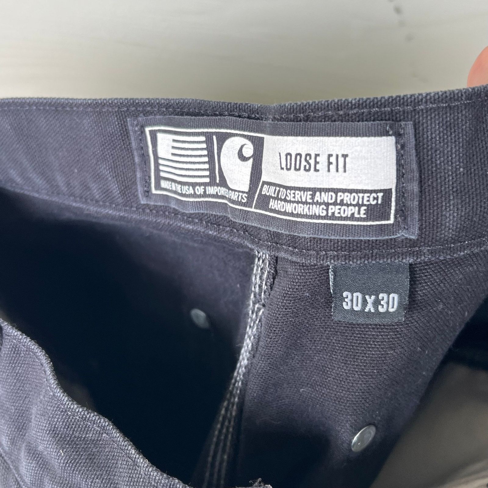 Carhartt × Vintage Carhartt faded black double knee work wear carpenter pants Size US 29 - 5 Thumbnail