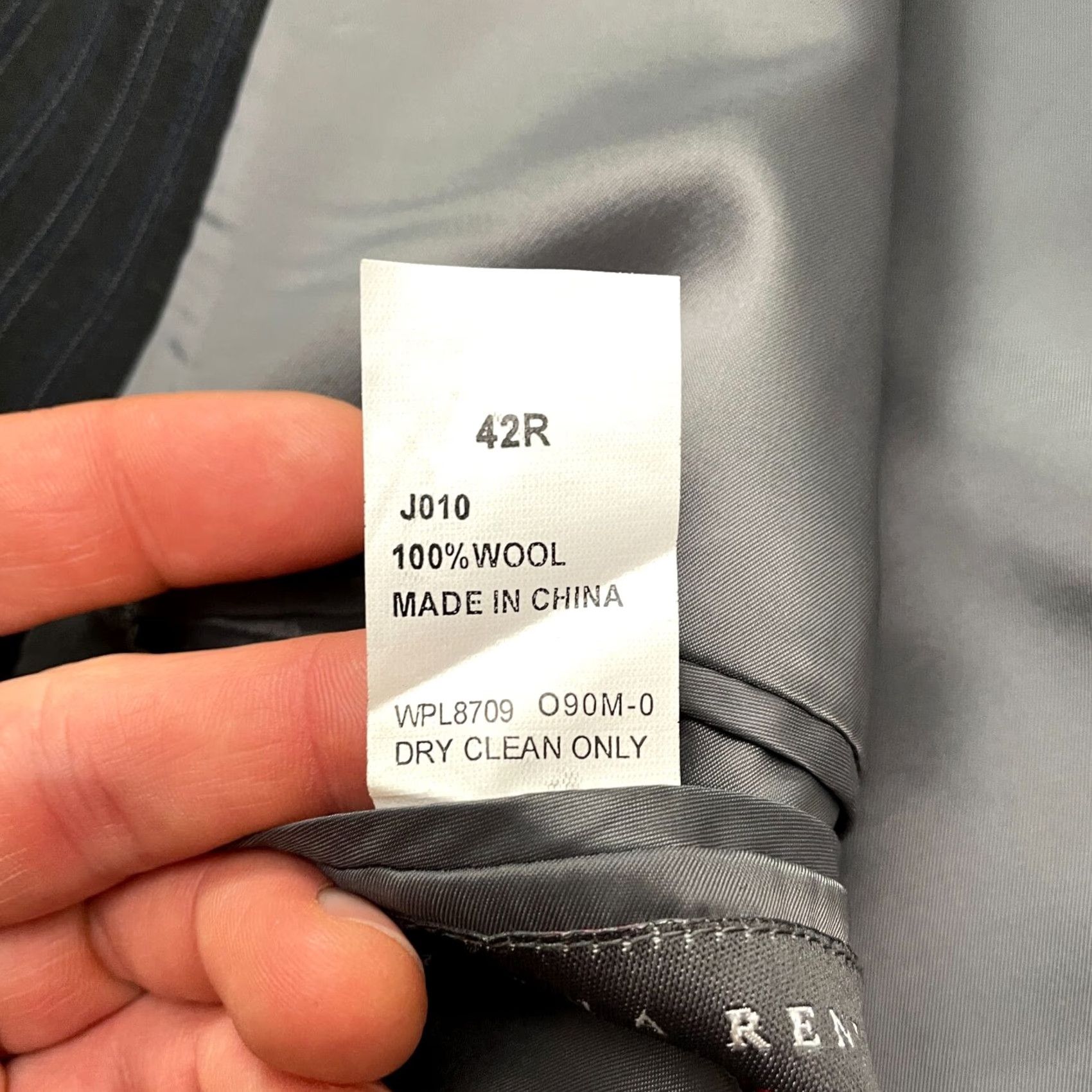Oscar De La Renta Oscar de la Renta Blazer Men 42R Black Striped Wool Business Jacket Size 42R - 5 Thumbnail
