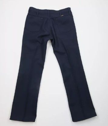 Vintage × Wrangler Vintage 90s Wrangler Wide Leg Chinos Chino Pants Navy USA Size US 36 / EU 52 - 7 Thumbnail