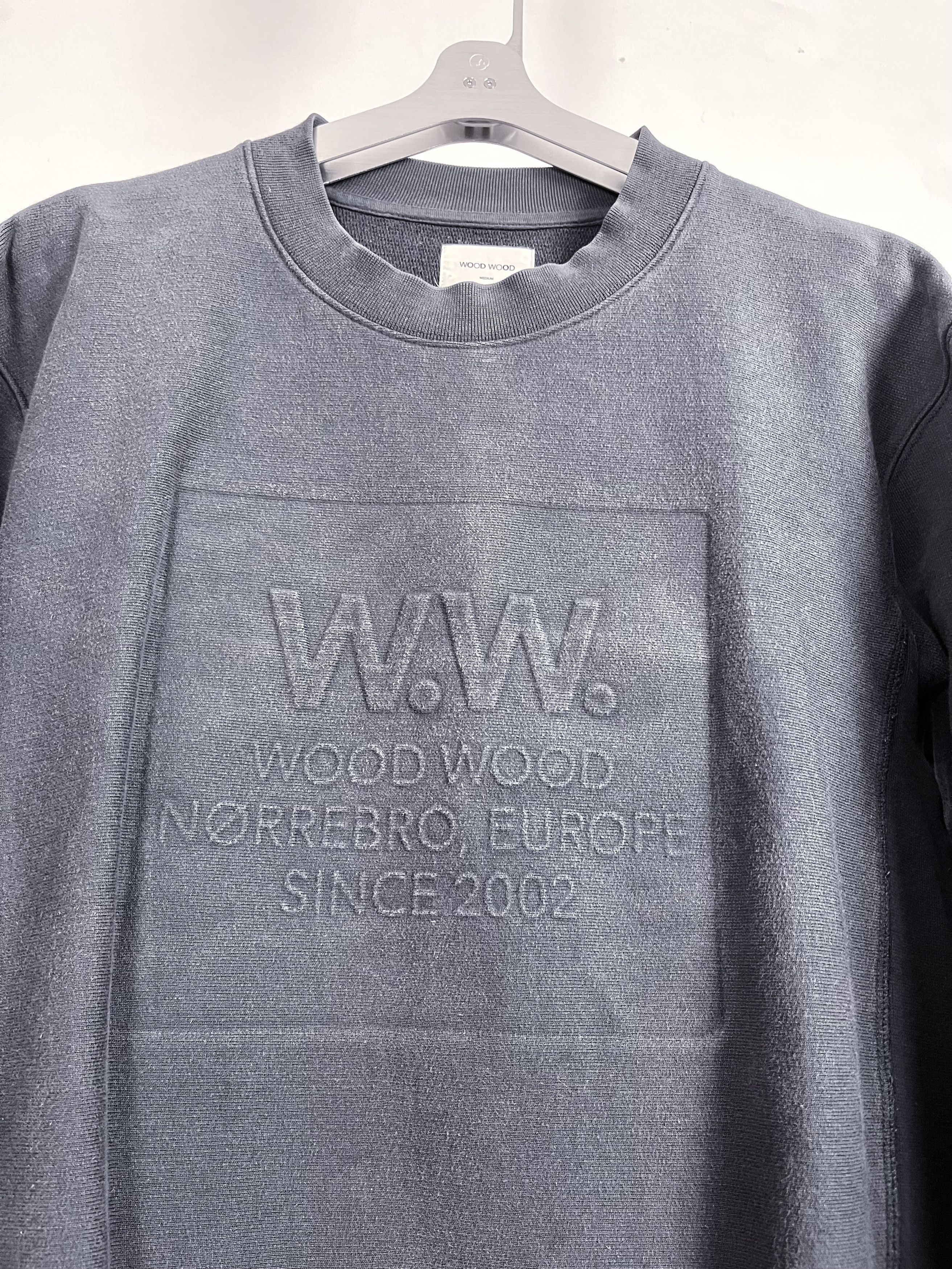 Wood Wood Embossed Fabric Wood Wood Heavy Cotton Crewneck Sweatshirt Size US M / EU 48-50 / 2 - 1 Thumbnail