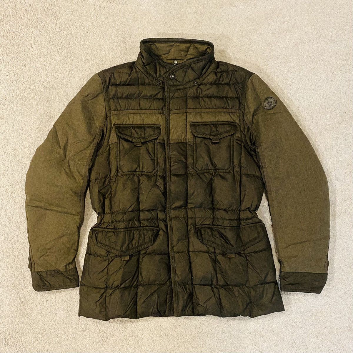 image of Moncler Jacob Giubbotto Olive Green Down Jacket Women Size 3