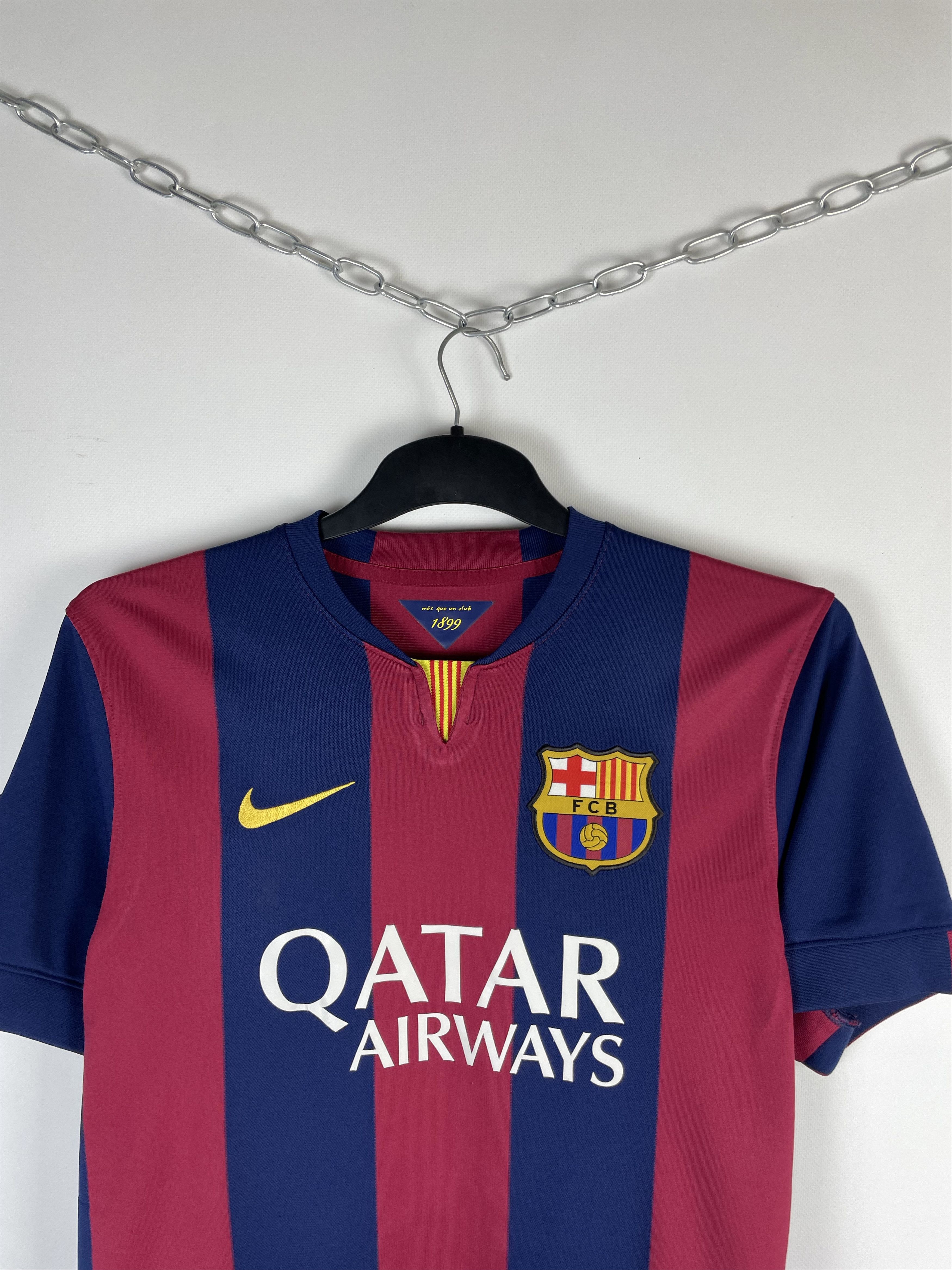 Nike BARCELONA 2014 HOME SUAREZ FOOTBALL SHIRT SOCCER JERSEY Size US M / EU 48-50 / 2 - 3 Thumbnail