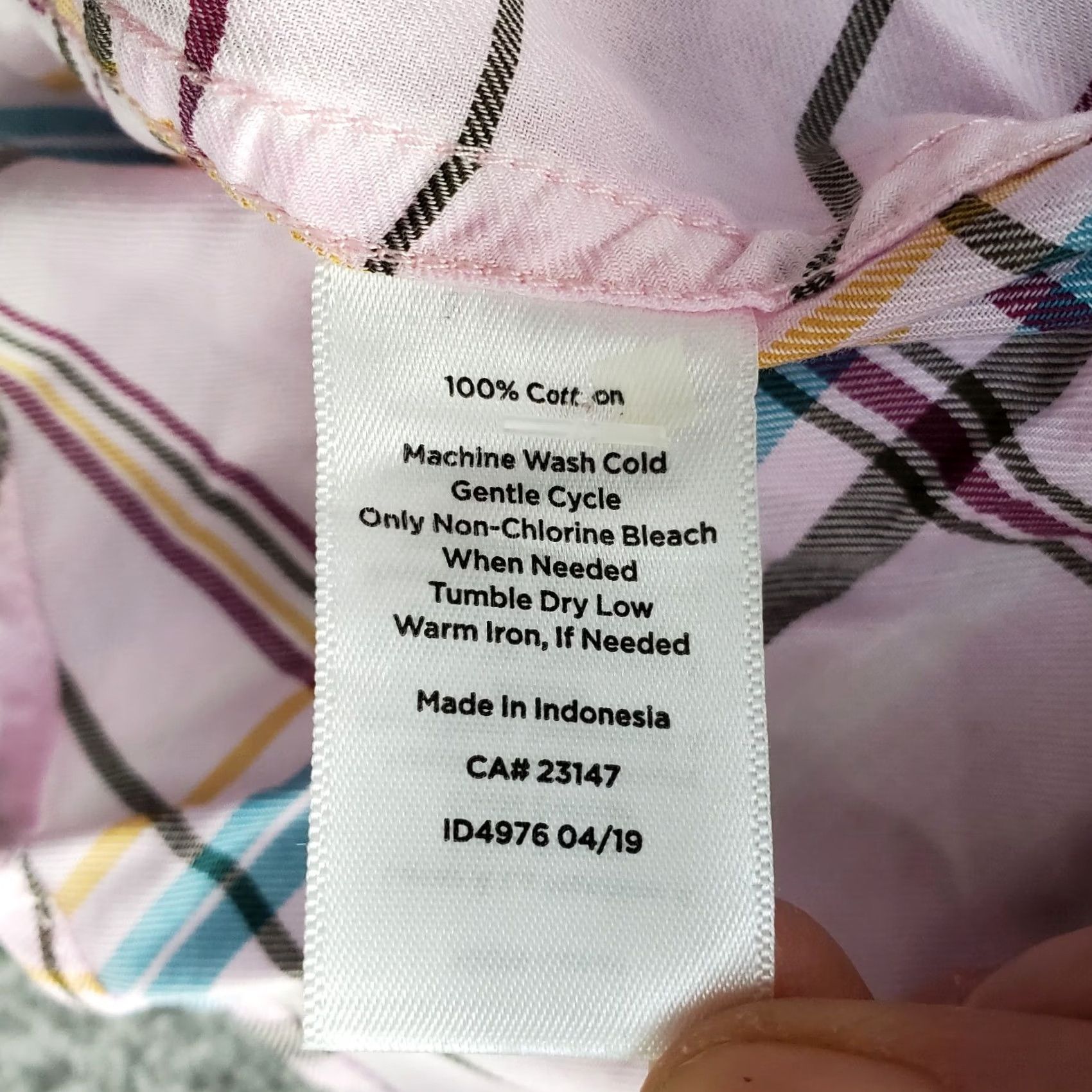Talbots Talbots Womens Small Multicolor Check Long Sleeve Button Up Shirt - Casual, Cotton, 100% Cotton, Regular Fit, White/Multicolor, Size S Size S / US 4 / IT 40 - 6 Thumbnail