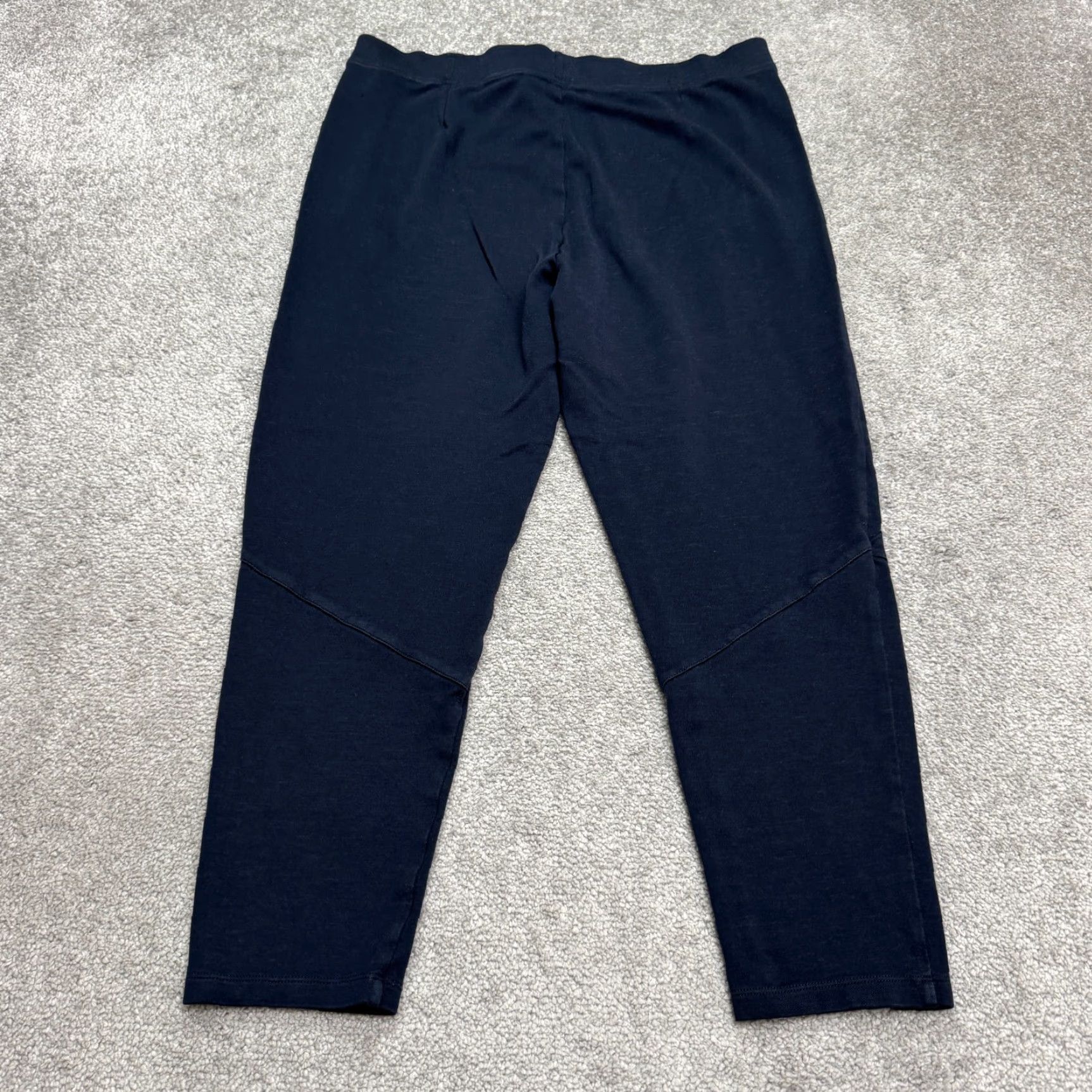 Eileen Fisher Eileen Fisher Pants Women Medium Navy Nylon Tencel Pull On 32x24 Cropped Activewear Size 32" / US 10 / IT 46 - 2 Thumbnail