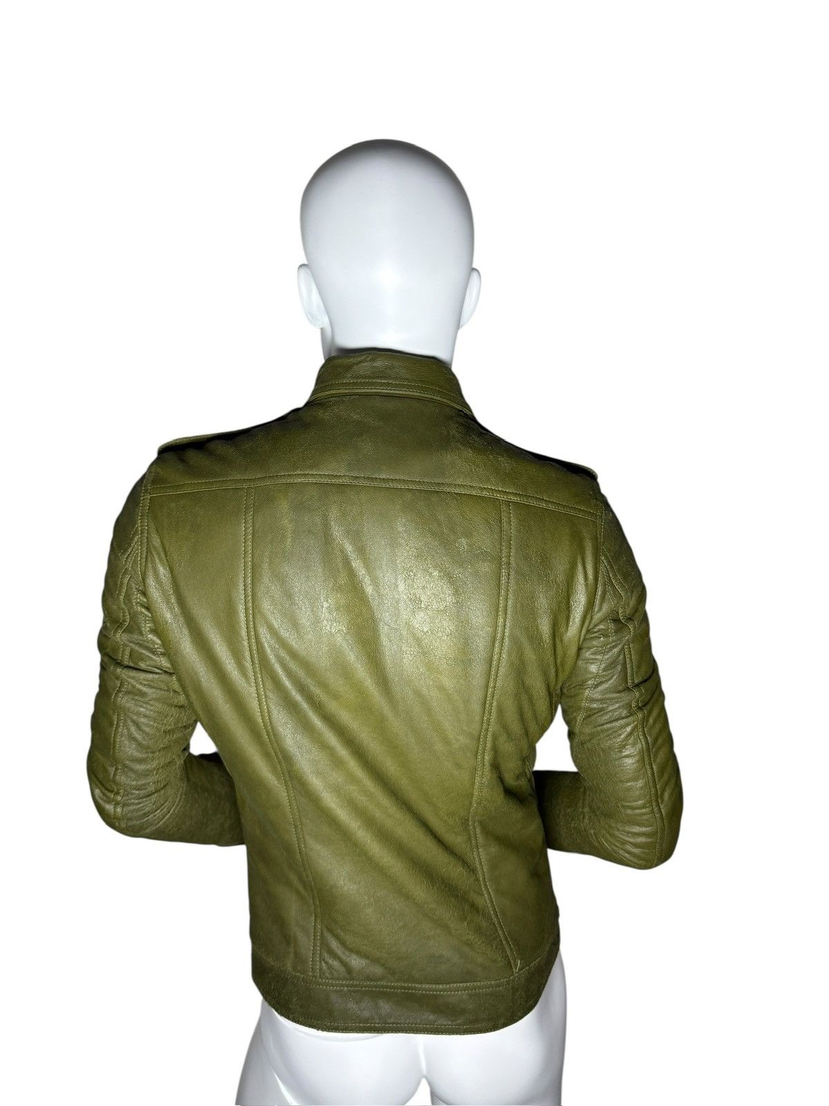 Rick Owens Rick Owens Dirty Green Leather Flight Jacket – FW18 Size US S / EU 44-46 / 1 - 3 Thumbnail