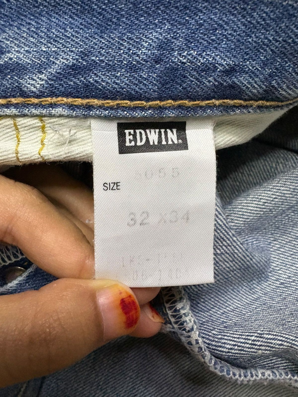 Edwin Vintage Edwin 505SXR Selvedge Distressed Baggy Jeans Size US 32 / EU 48 - 10 Thumbnail