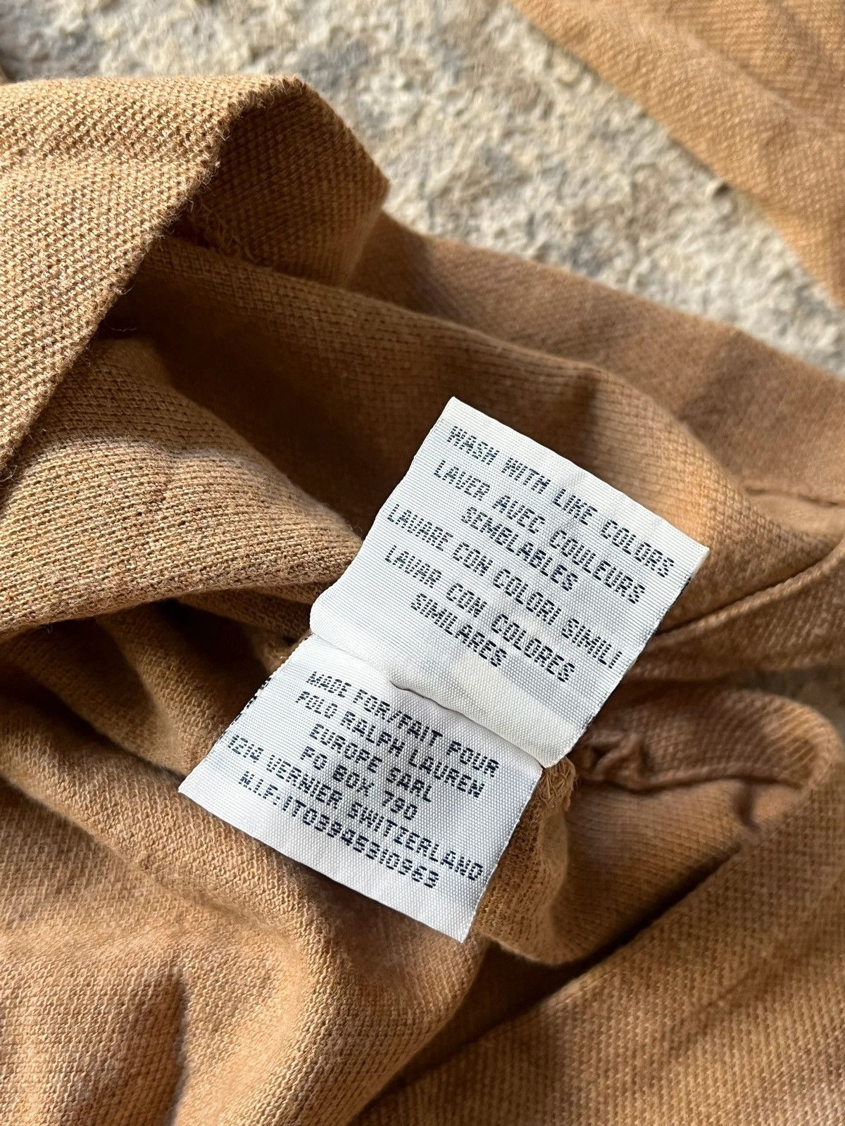 Polo Ralph Lauren Polo Ralph Lauren Sz L Made in Philippines Beige Rugby Size US L / EU 52-54 / 3 - 10 Thumbnail