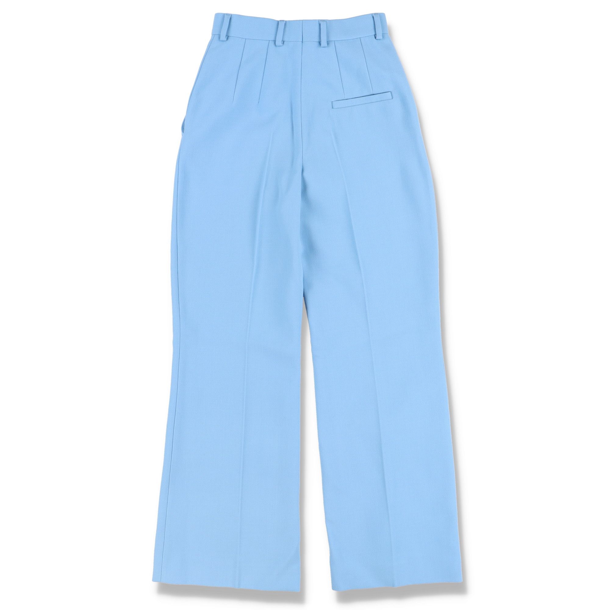 Casablanca Blue High-Waisted Flared Merino Wool Trousers Size 26" / US 2 / IT 38 - 9 Thumbnail
