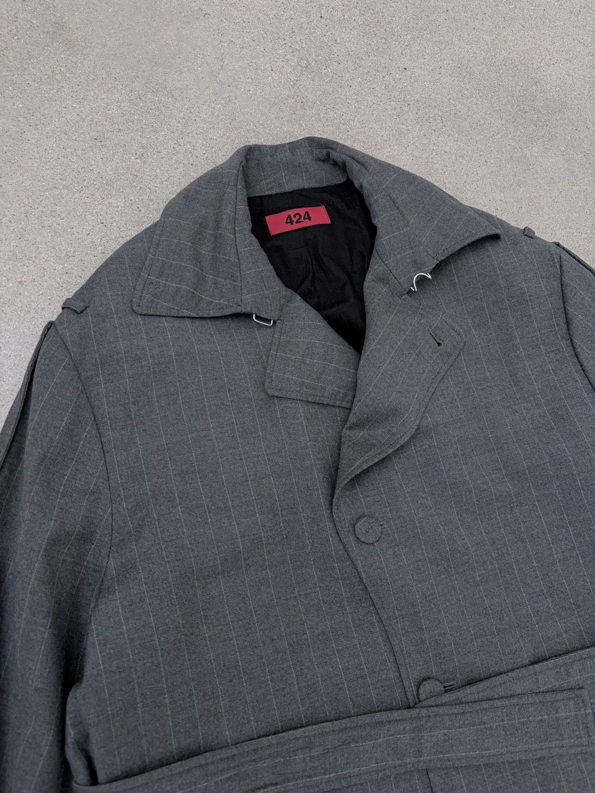 424 pinstripe trench coat Size US M / EU 48-50 / 2 - 4 Thumbnail