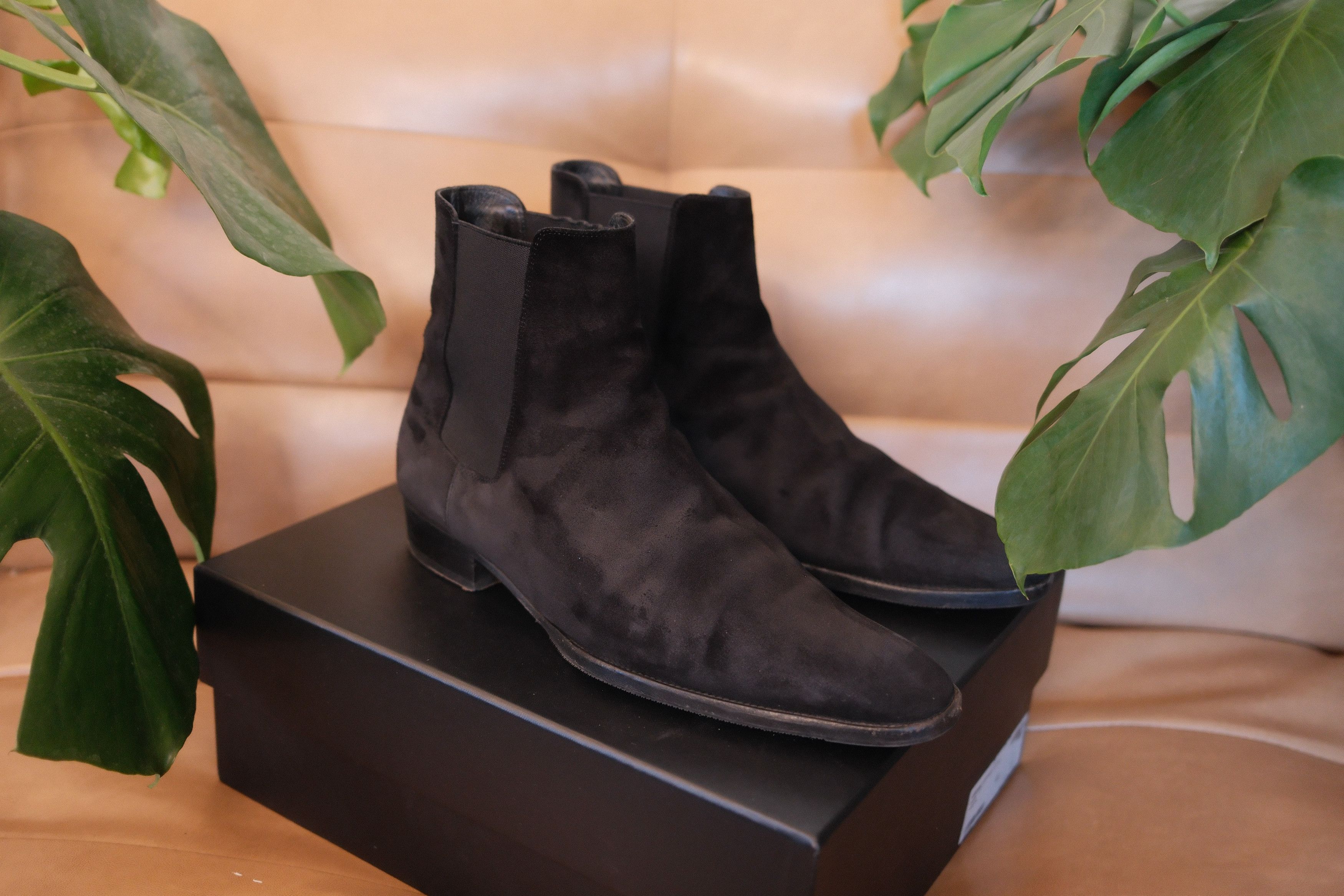 Saint Laurent Paris Wyatt Suede Chelsea Boots Size US 13 / EU 46 - 1 Thumbnail