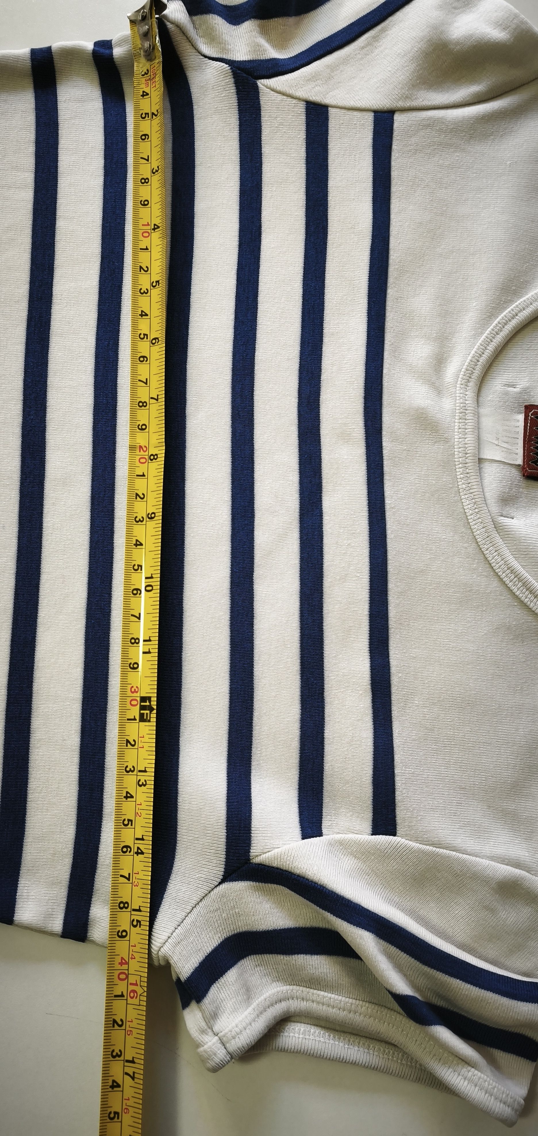 Jean Paul Gaultier 90's - Curved Hem sailor style tshirt GaultierJeans Size S / US 4 / IT 40 - 7 Thumbnail