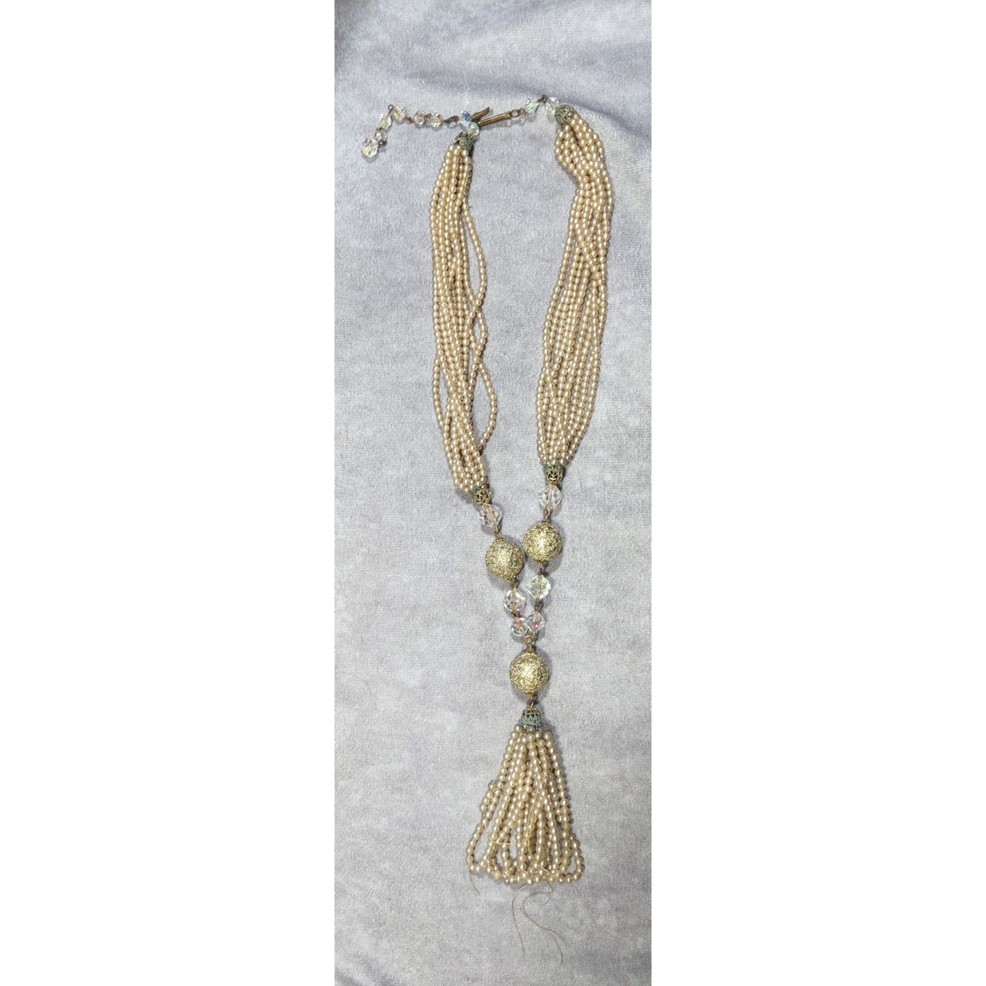 Other Vintage Gold Tone Faux Pearl Beaded Y Necklace Size ONE SIZE - 11 Thumbnail