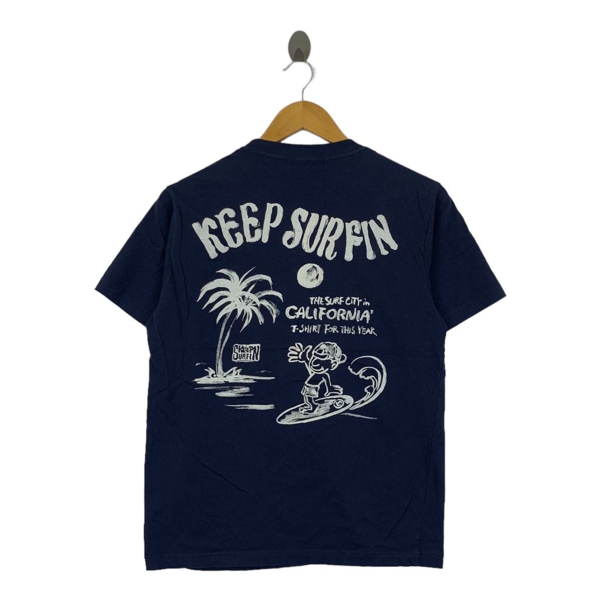 Vintage KEEP SURFING CALIFORNIA Surf City Cartoon Tee Shirt Top Size M / US 6-8 / IT 42-44 - 4 Thumbnail