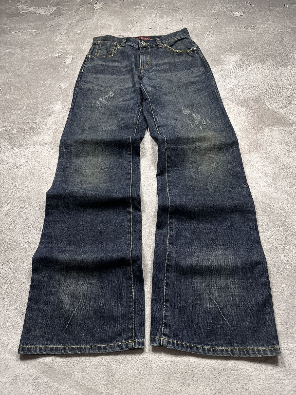 Y2K Distressed LGB Ifsixwasnine Style Mud Washed Denim Jeans