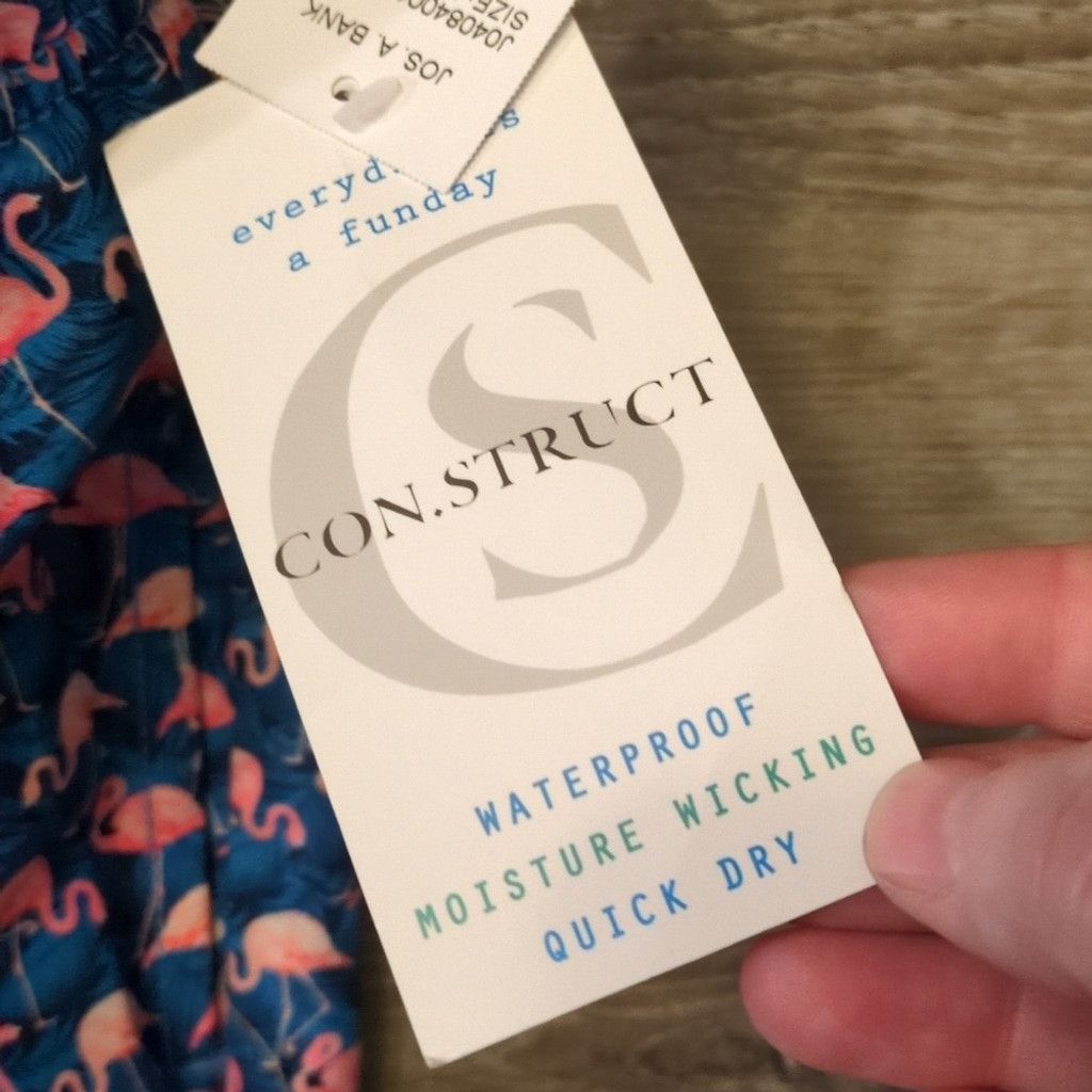 Jos. A. Bank Con.Struct By Jos. A. Banks Flamingo Swim Shorts Size Medium Size US 31 - 6 Thumbnail