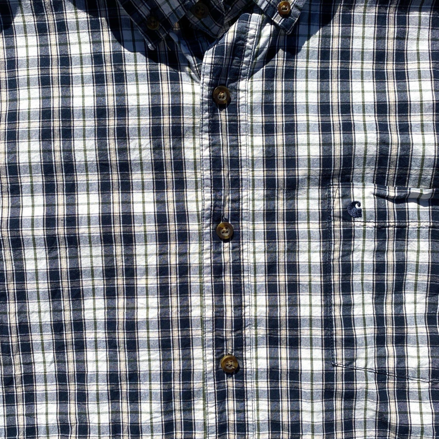 Carhartt Carhartt Shirt Mens Plaid Flannel Short Sleeve 2XL Relaxed Fit Button-Up Lumber Jack Multicolor Autumn Winter Casual Workwear Size US XXL / EU 58 / 5 - 2 Thumbnail