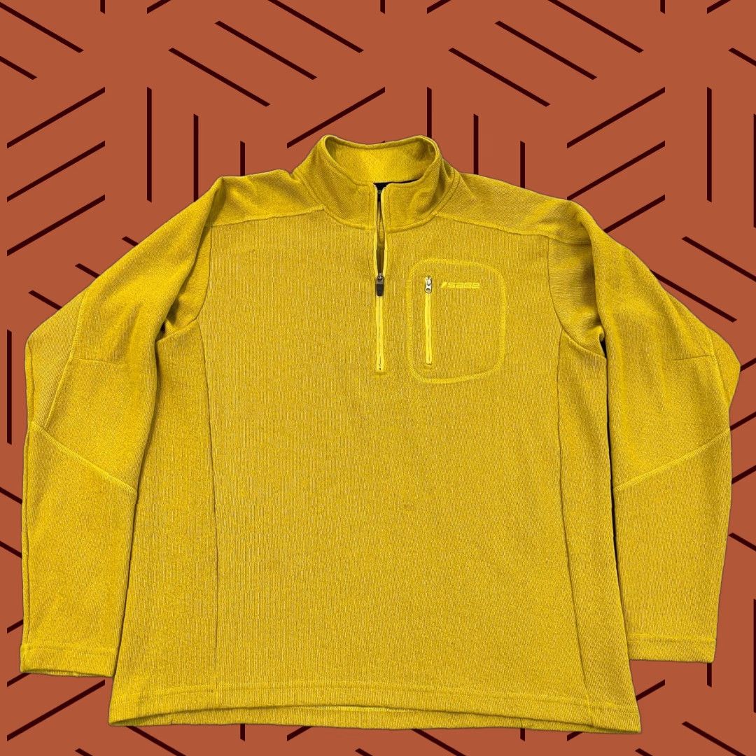 Vintage SAGE Sweater Mens Large Yellow 1/4 Zip Pullover Jacket Fishing Outdoor Hike Size US L / EU 52-54 / 3 - 1 Thumbnail