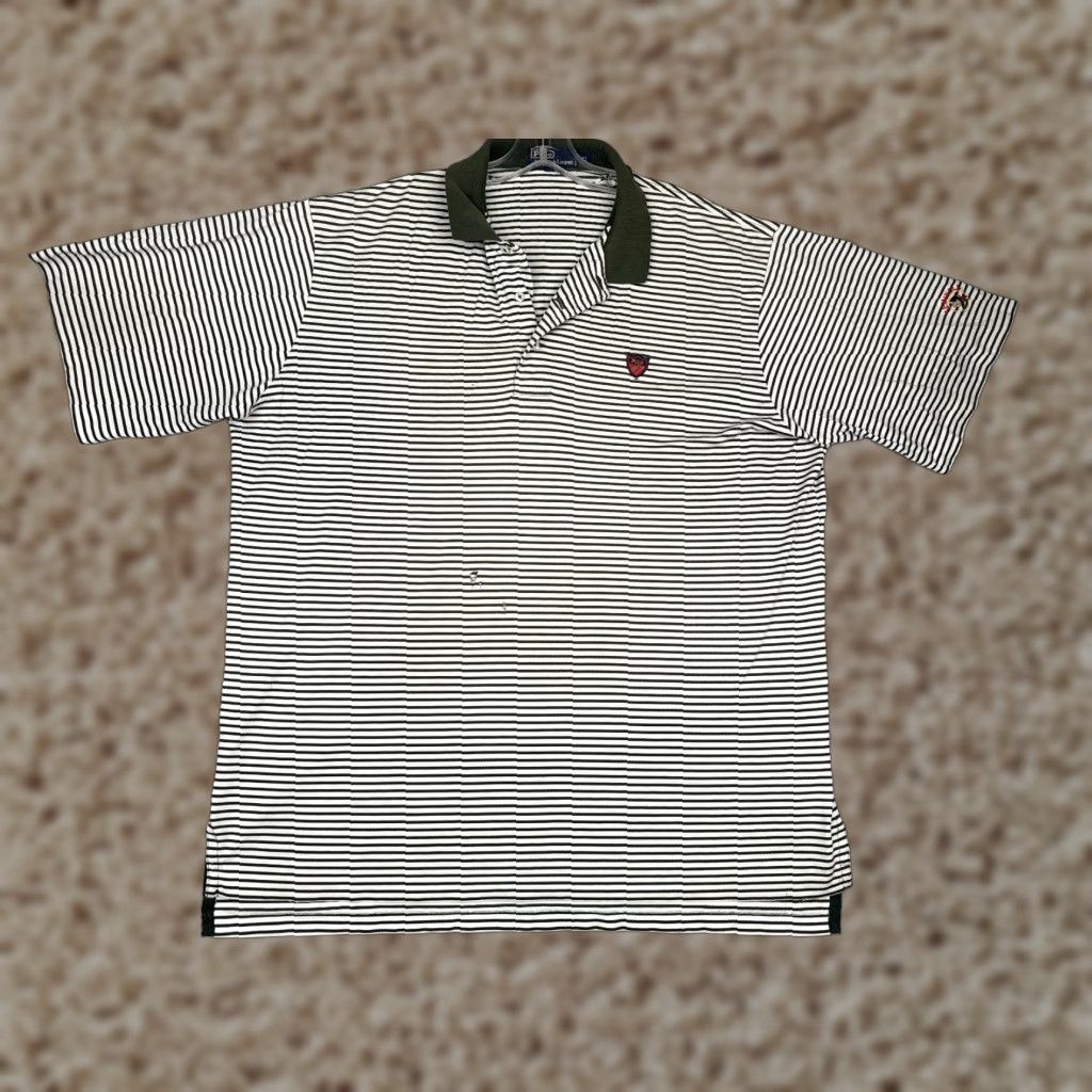 Ralph Lauren VINTAGE Ralph Lauren Polo Shirt Men XL Green White Stripe Seminole Golf READ Size US XL / EU 56 / 4 - 1 Thumbnail