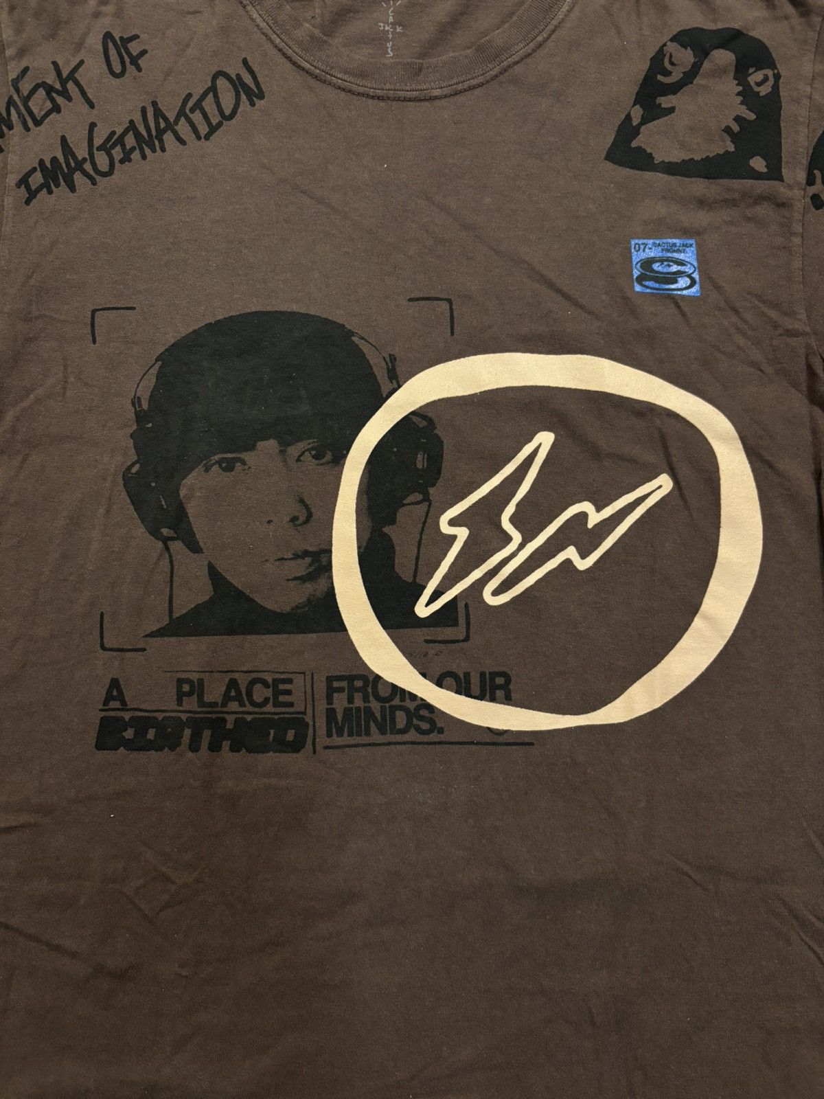 Travis Scott Travis Scott Cactus Jack For Fragment Hiroshi Tee, Brown Size US XL / EU 56 / 4 - 3 Thumbnail