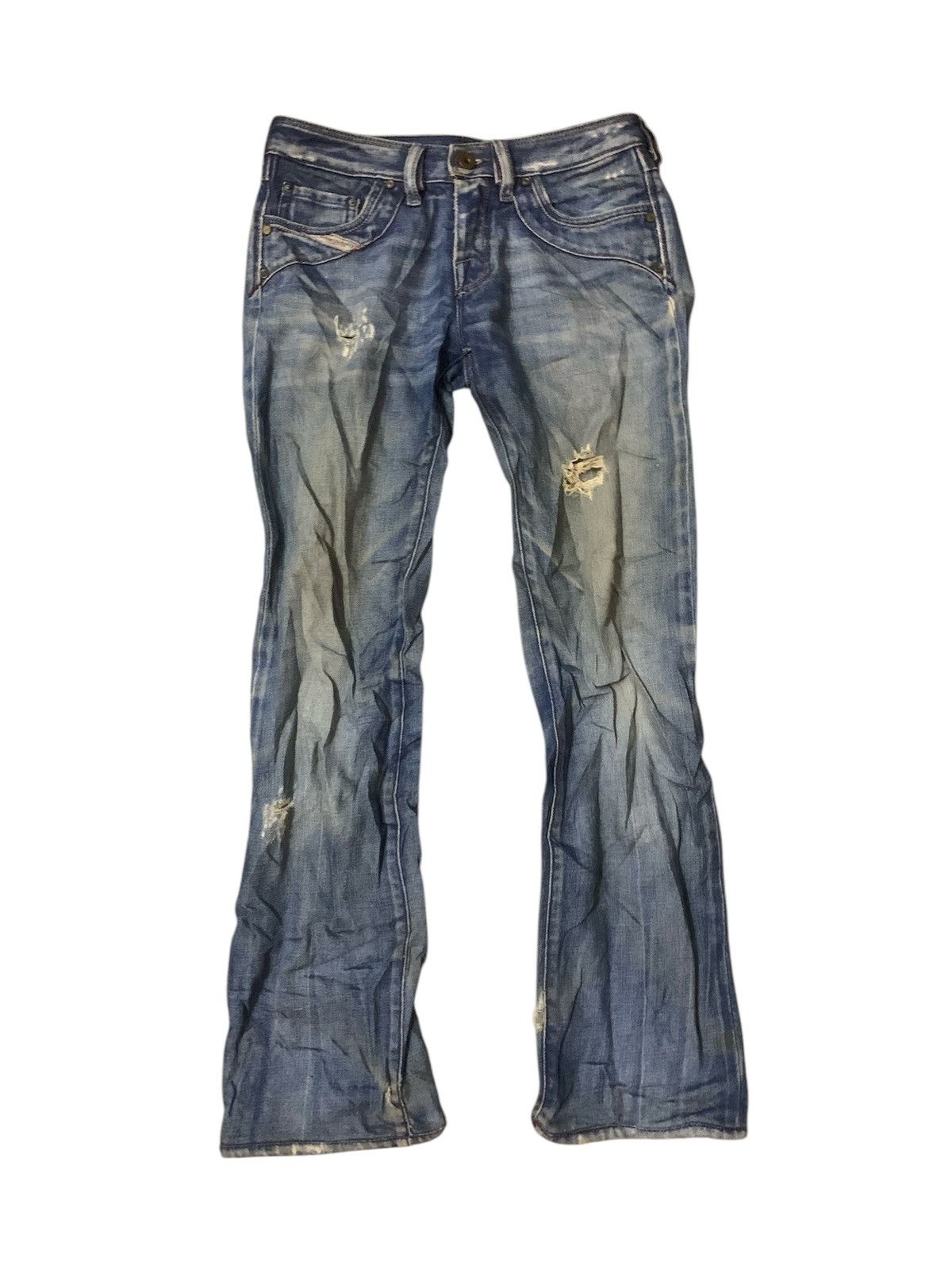 Diesel Distressed Flare Diesel Skinny Denim Jeans Size US 27 - 1 Thumbnail