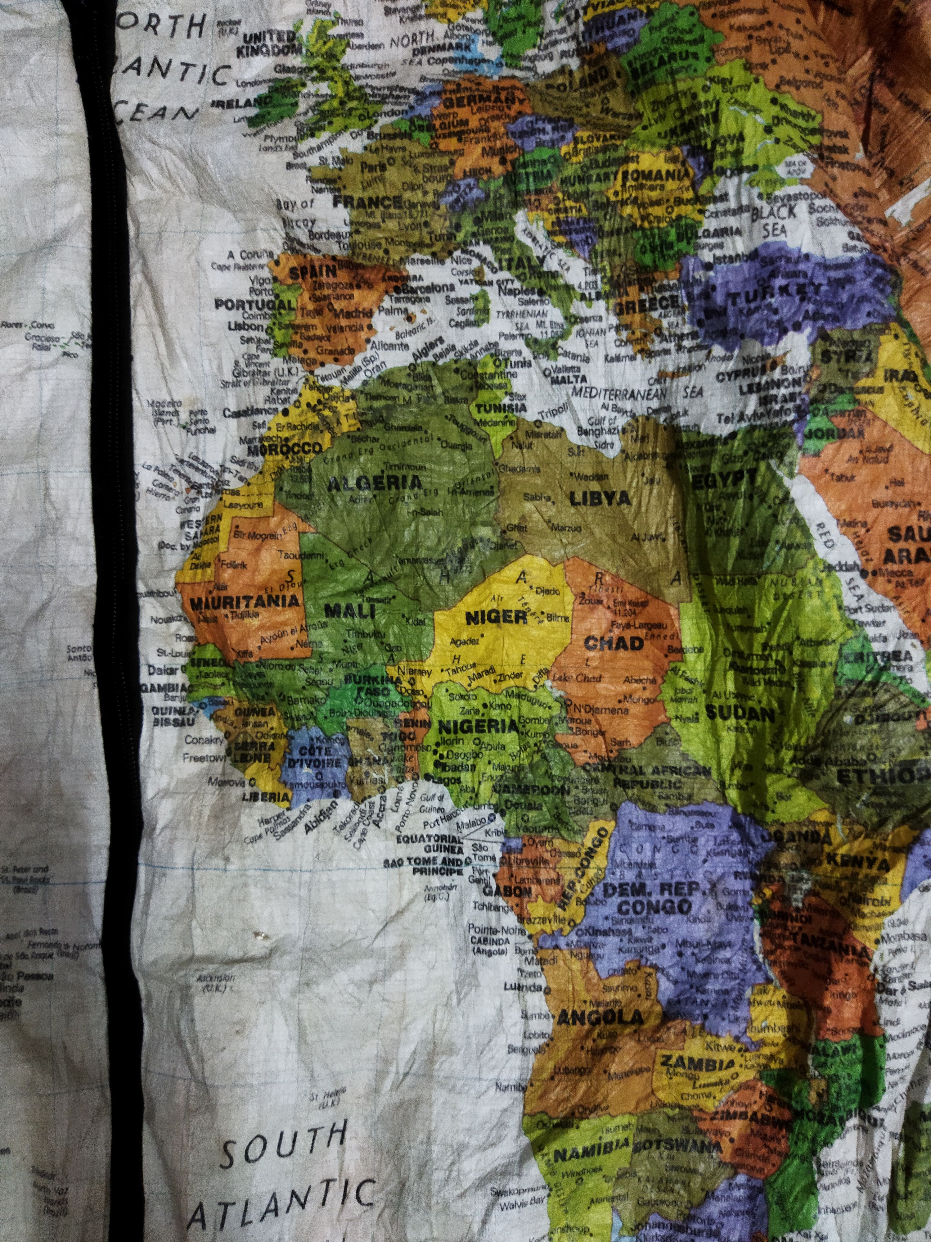 Nirvana Vintage World Map Kurt Cobain Jacket By Leslie Jordan Size US L / EU 52-54 / 3 - 4 Thumbnail