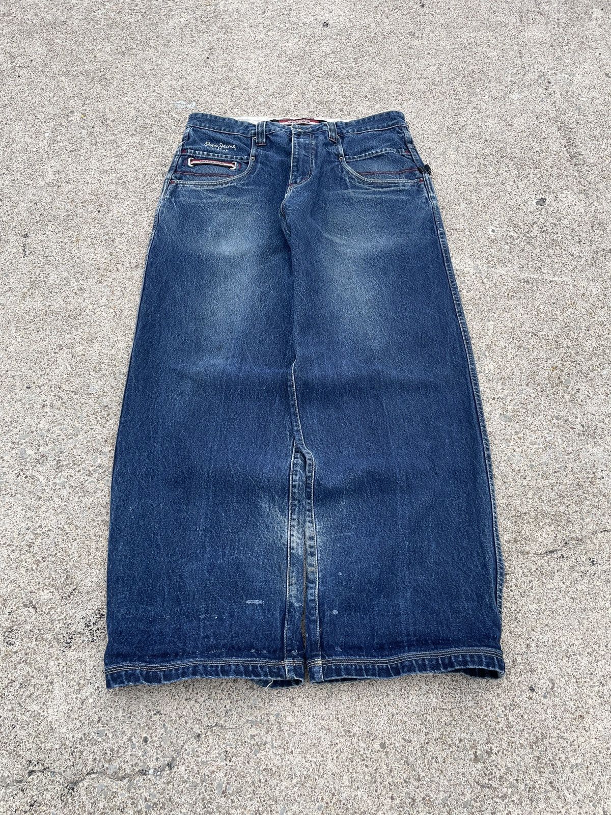 Pepe Jeans Distressed Baggy Pepe Denim Size US 36 / EU 52 - 3 Thumbnail