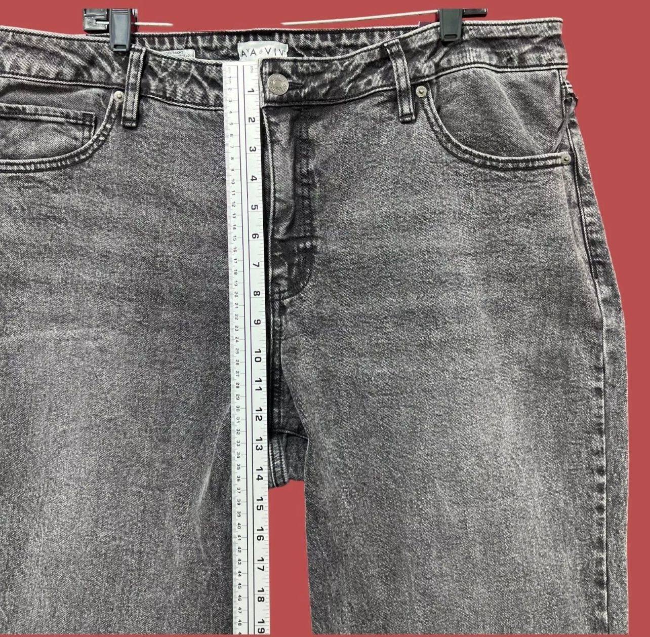 Other Ava & Viv - Women's High-Rise Straight Pants - Stretch - Bla Size 42" / US 20 - 7 Thumbnail