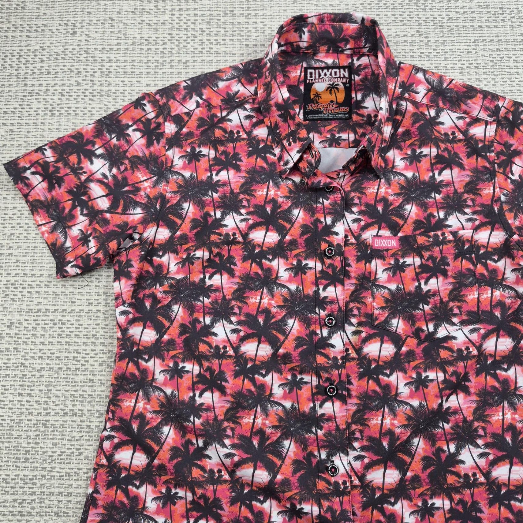 Vintage Dixxon Daiquiri Dreams Shirt Womens Medium Hawaiian Aloha Button Up Short Sleeve Size M / US 6-8 / IT 42-44 - 3 Thumbnail