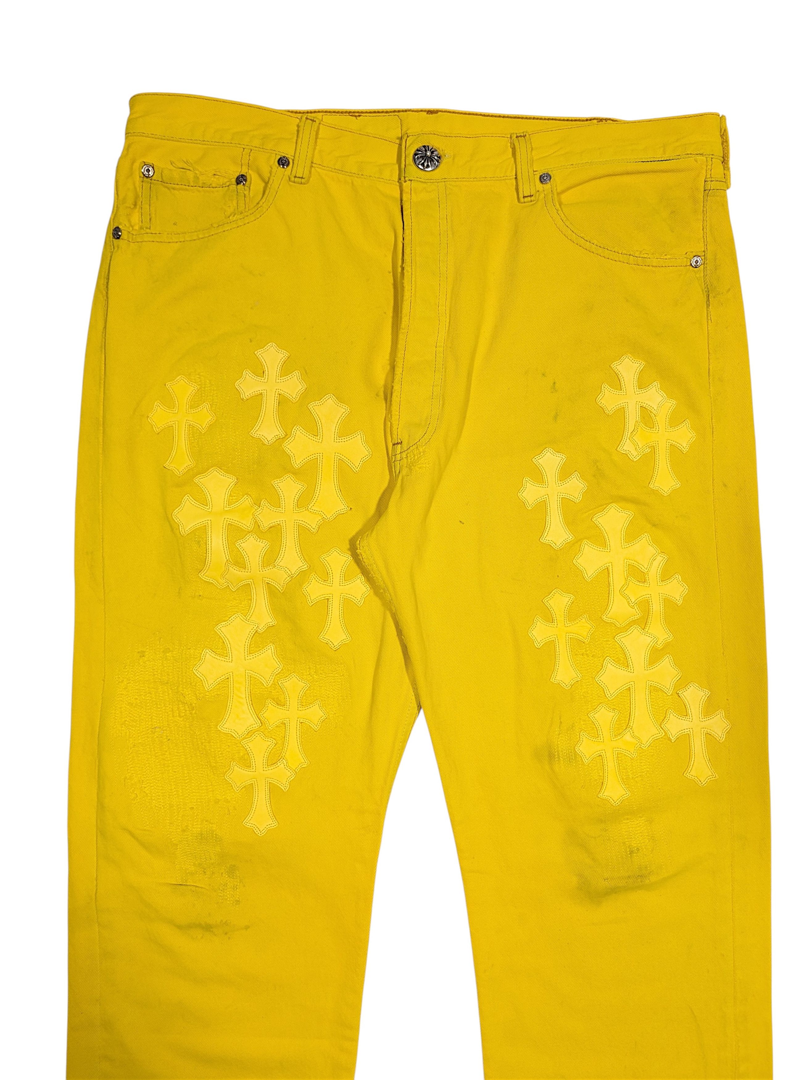 Chrome Hearts Chrome Hearts 2025 Yellow Vegas Cross Patch Levis Jeans Size US 38 / EU 54 - 4 Thumbnail