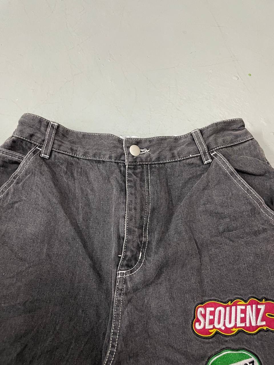 Japanese Brand Y2K BAGGY SEQUENZ FULL PATCH Size US 34 / EU 50 - 7 Thumbnail