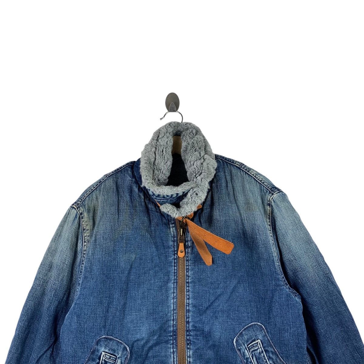 Avirex Vintage AVIREX USA B-3 Spec No 7550 Shearling Denim Jacket Size US L / EU 52-54 / 3 - 2 Thumbnail