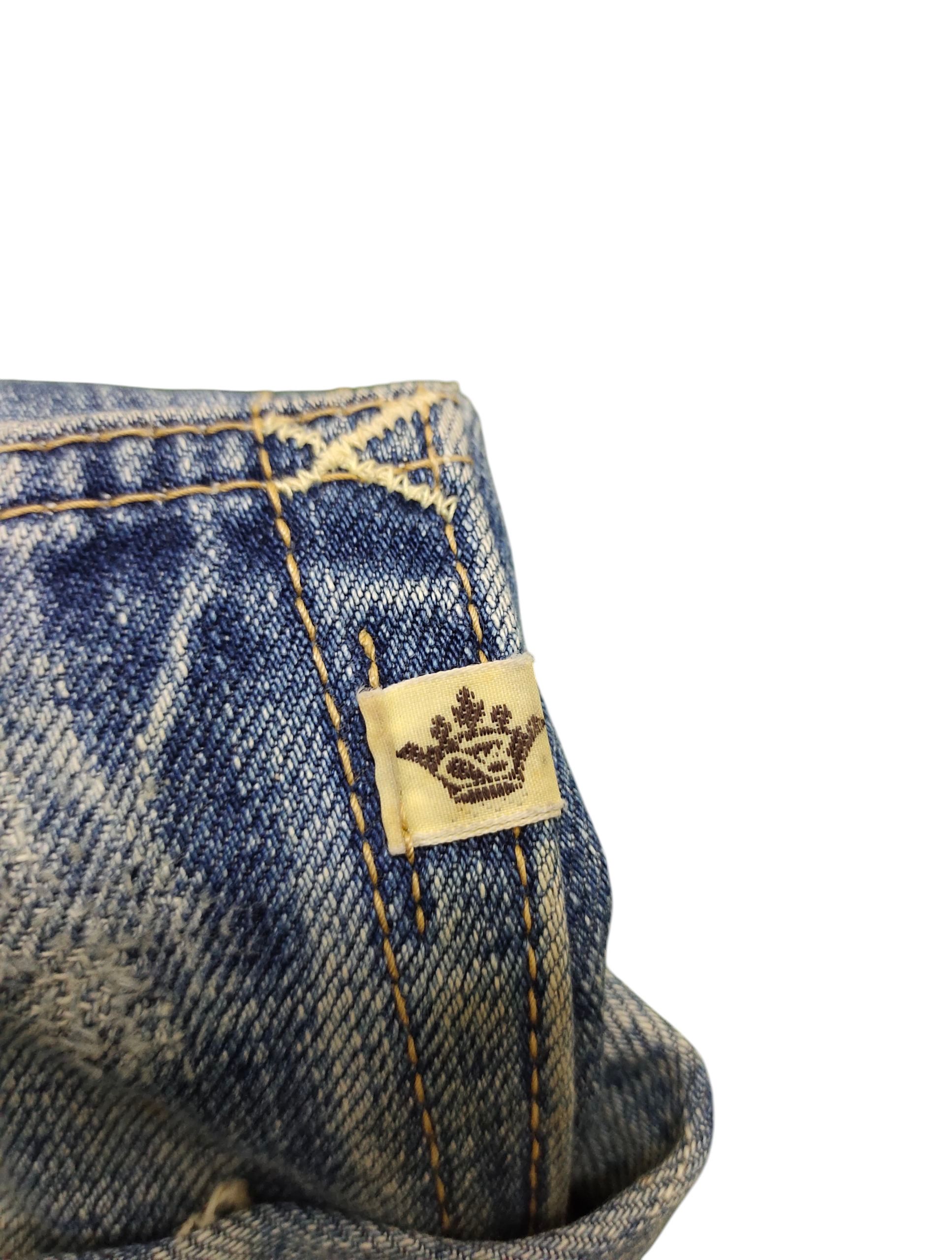 Kapital Distress Jeans Brappers Union Made Rusty Clawmark Grunge Size US 31 - 11 Thumbnail