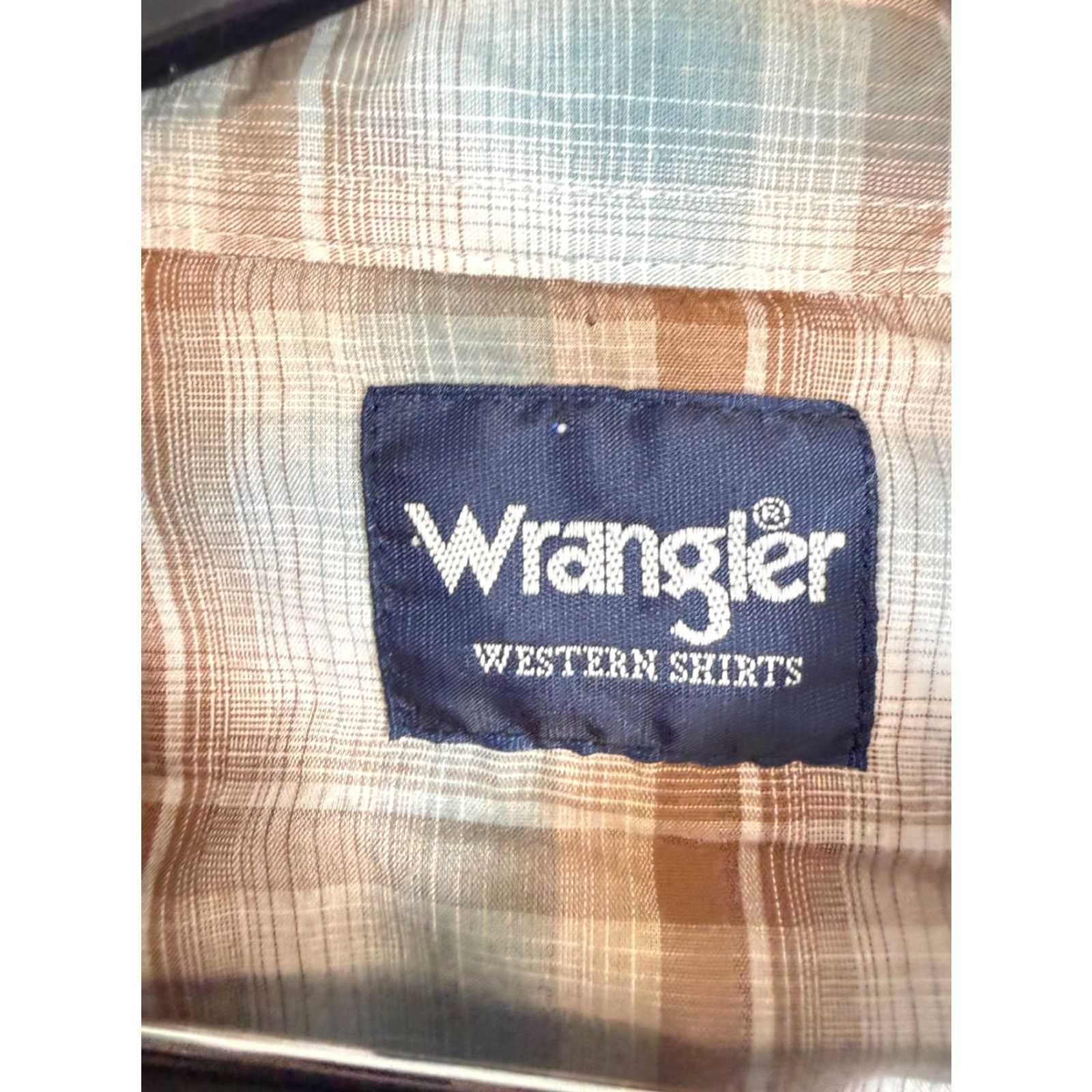 Wrangler Wrangler Western Shirt Mens 3XL Brown Blue Plaid Flap Pocket Pearl Snap Cowboy Size US XXL / EU 58 / 5 - 5 Thumbnail