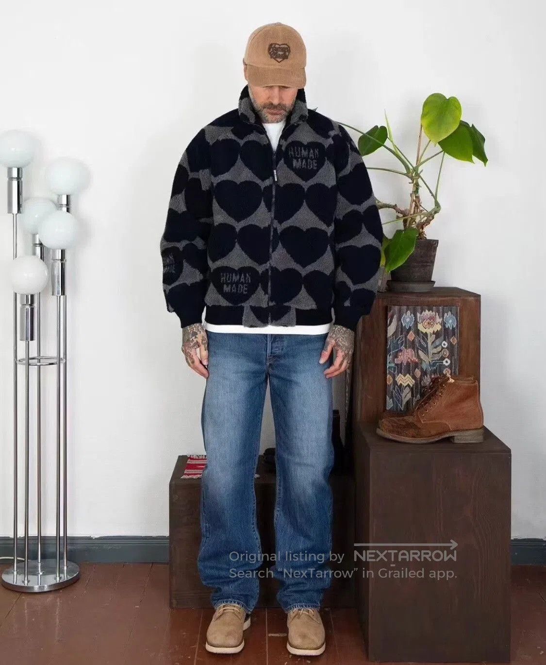 Human Made Human Made Hearts Logo Fleece Jacket. Size US XL / EU 56 / 4 - 9 Thumbnail