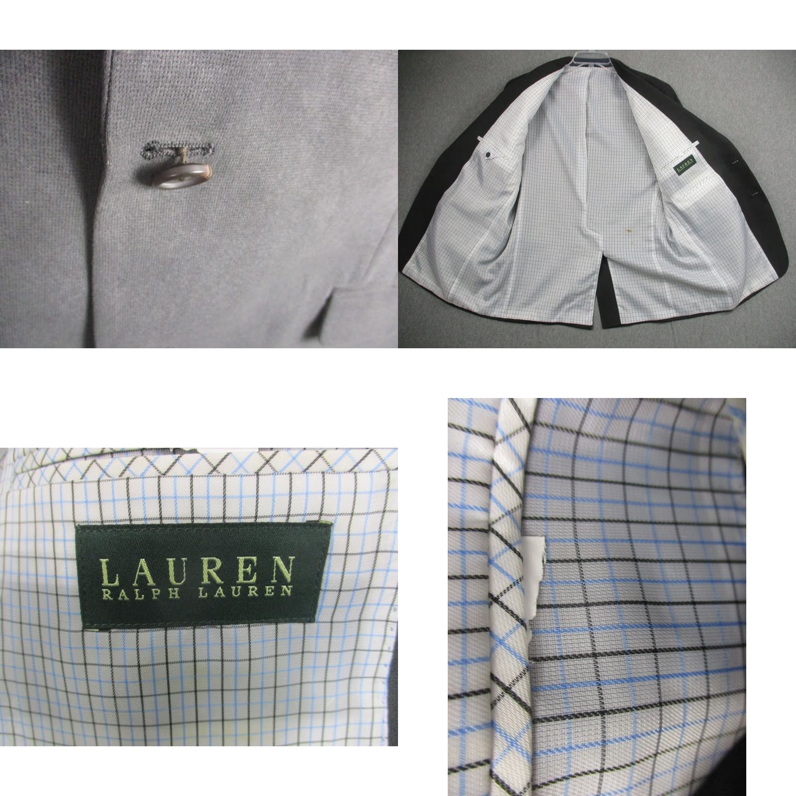 Ralph Lauren Lauren Ralph Lauren Blazer Mens 44R Gray Two Button Notch Lapel Sport Coat Lined Size 44R - 8 Thumbnail