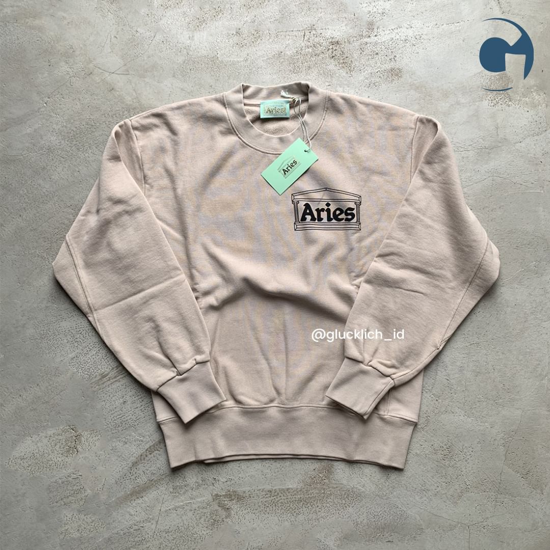 Aries ARIES, Premium Temple Sweatshirt in Sand Size US S / EU 44-46 / 1 - 1 Thumbnail