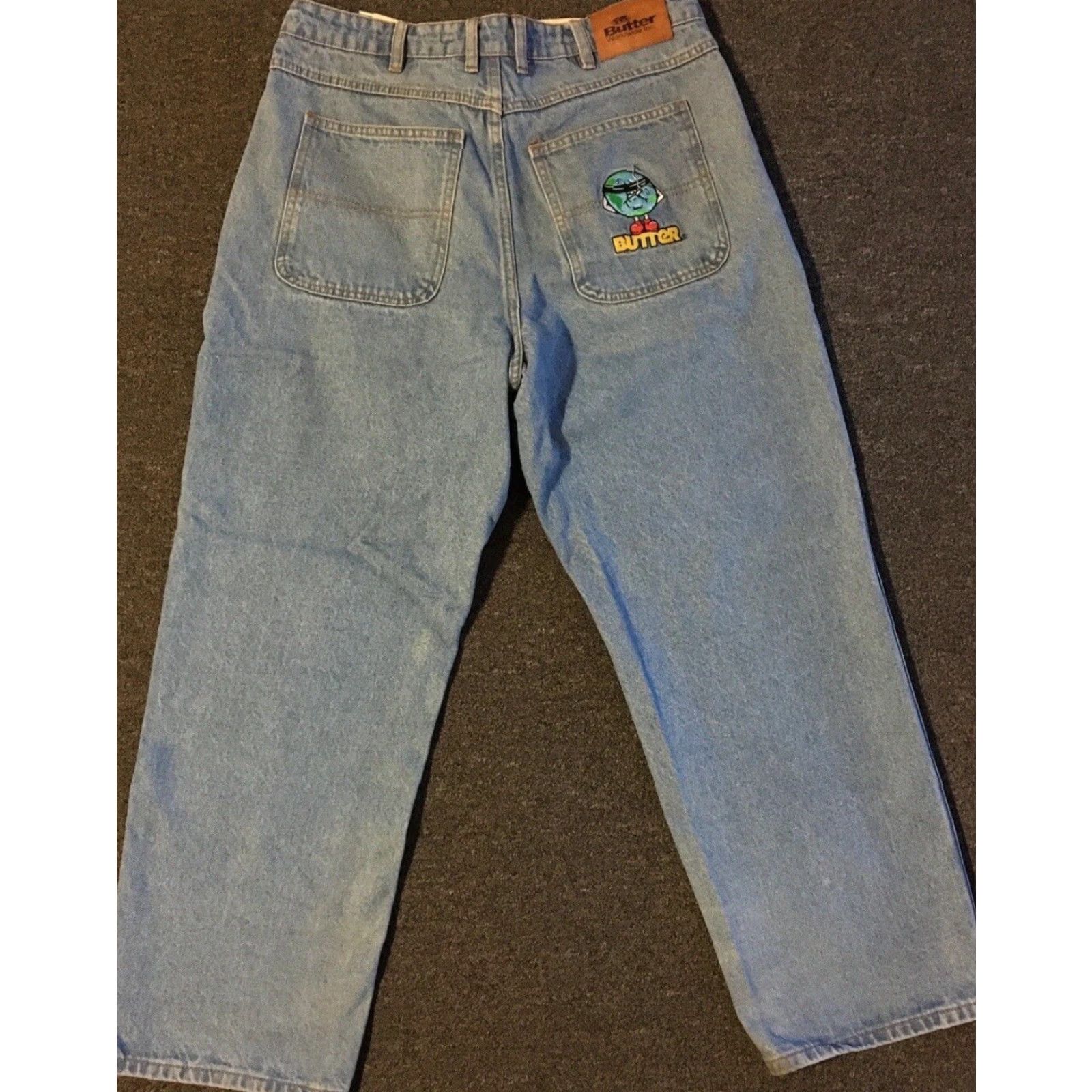 Butter Goods Butter Goods Faded Baggy Jeans 32 Blue Denim Wide Leg Men Regular 80s 90s Grunge Y2K Distressed Jeans Size US 32 / EU 48 - 2 Thumbnail