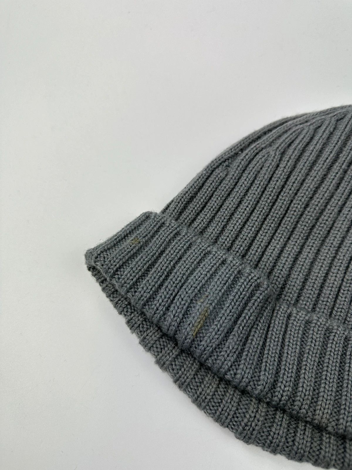 Prada Prada Sport 00s Grey Ribbed Wool Beanie Size ONE SIZE - 4 Thumbnail