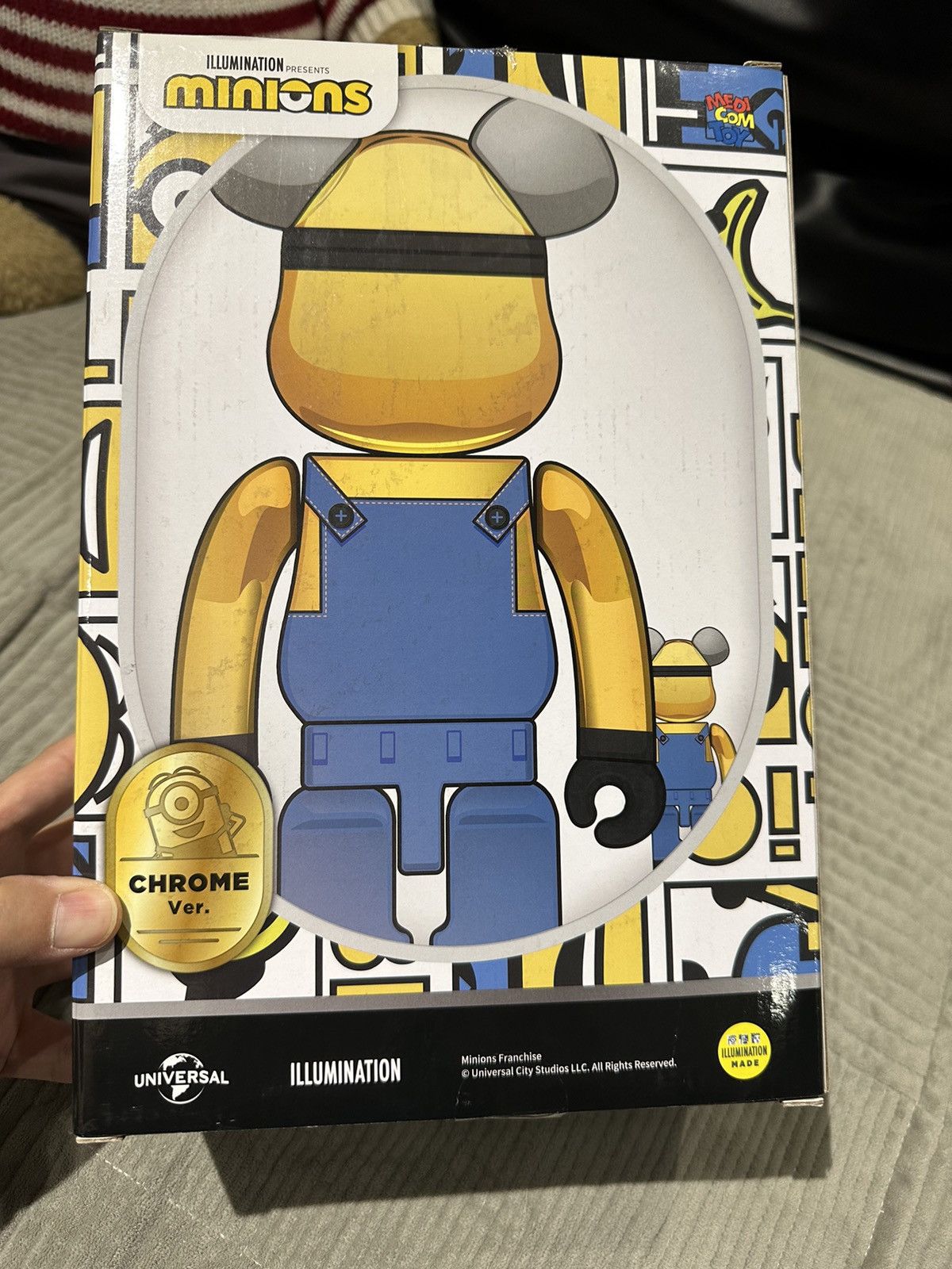 Japanese Brand Bearbrick DAVE 100% & 400% Chrome Ver. Set Size ONE SIZE - 4 Thumbnail