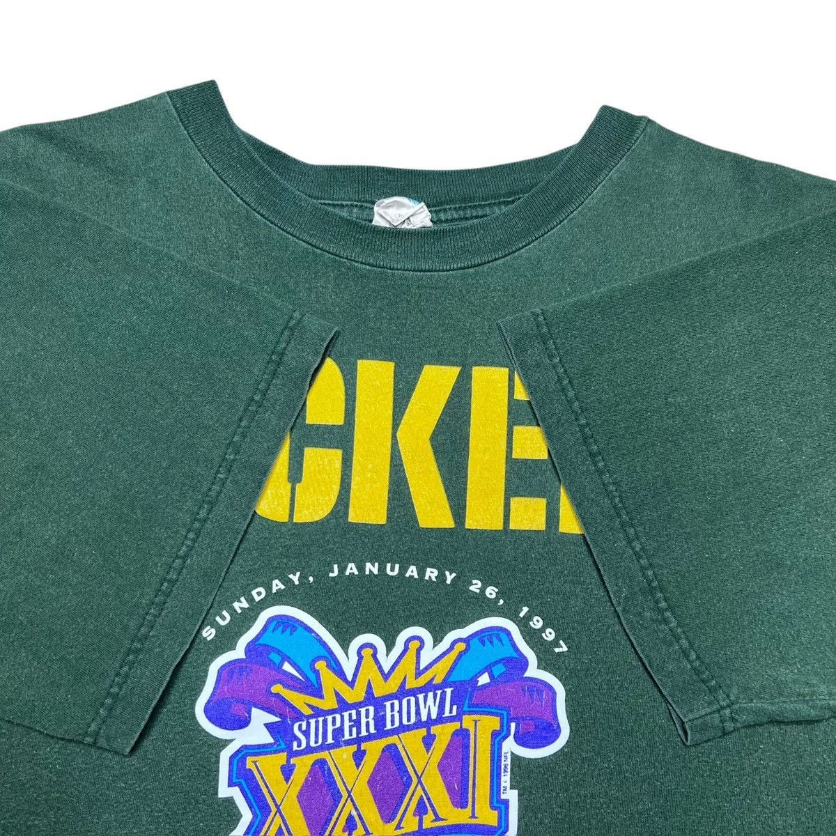 NFL Vtg 1997 NFL Green Bay Packers Super Bowl Champions T-Shirt Size US L / EU 52-54 / 3 - 2 Thumbnail
