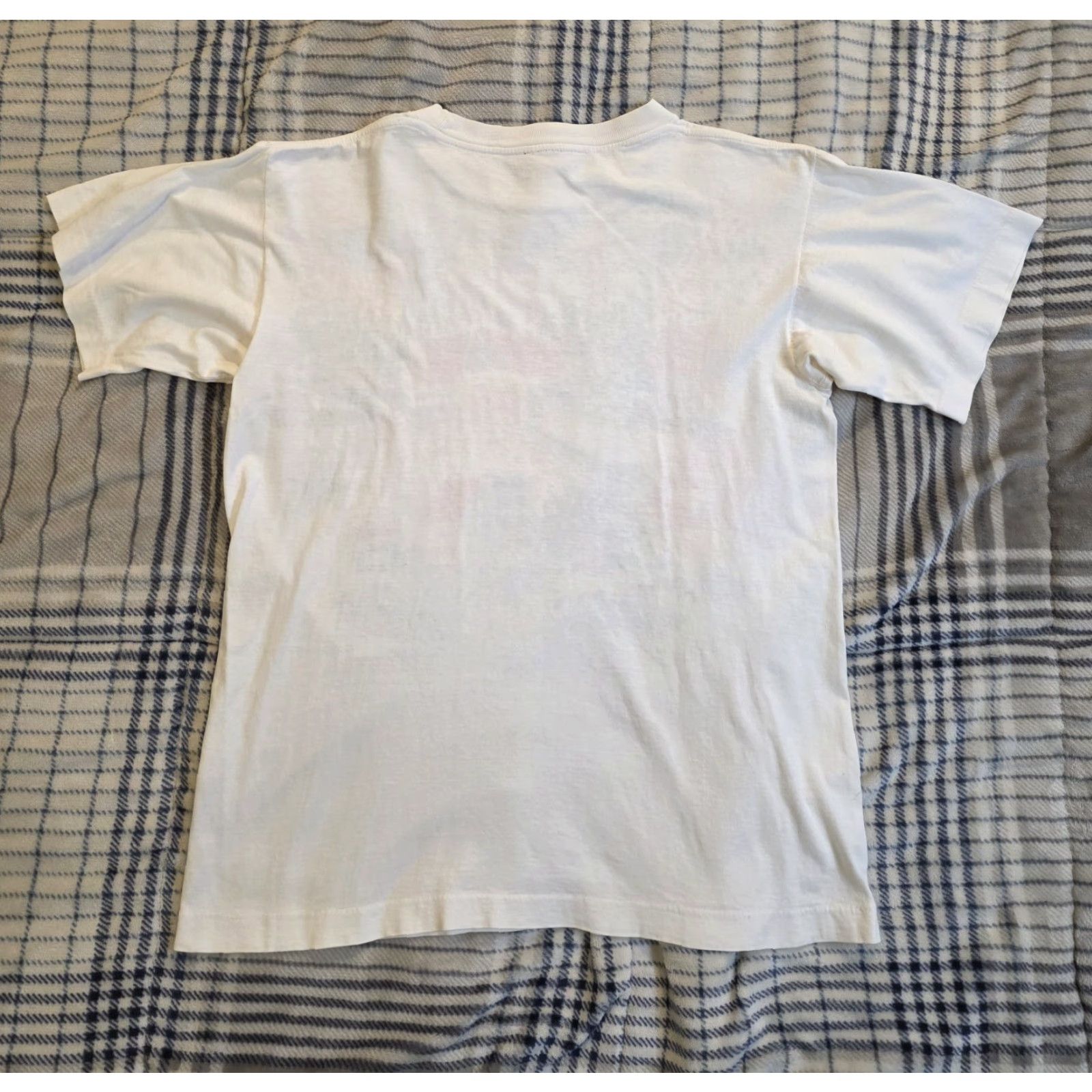 Vintage VINTAGE 1992 Steven Ross Naturally Country Townscape Art T-Shirt Large White Mens Single Stitch Graphic Print 90s Cotton Crew Neck Short Sleeve Size US L / EU 52-54 / 3 - 3 Thumbnail
