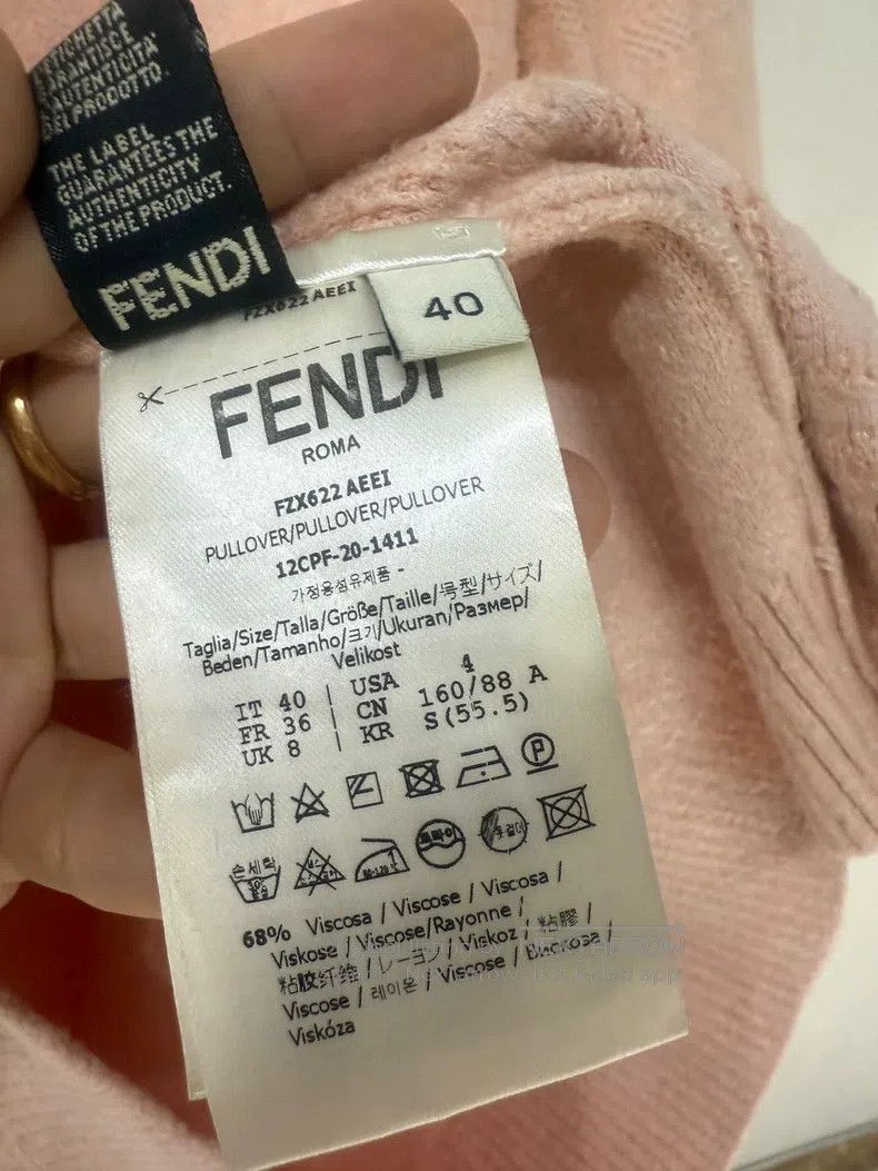 Fendi Fendi Logo Printed High Neck Knit Top Size XS / US 0-2 / IT 36-38 - 5 Thumbnail