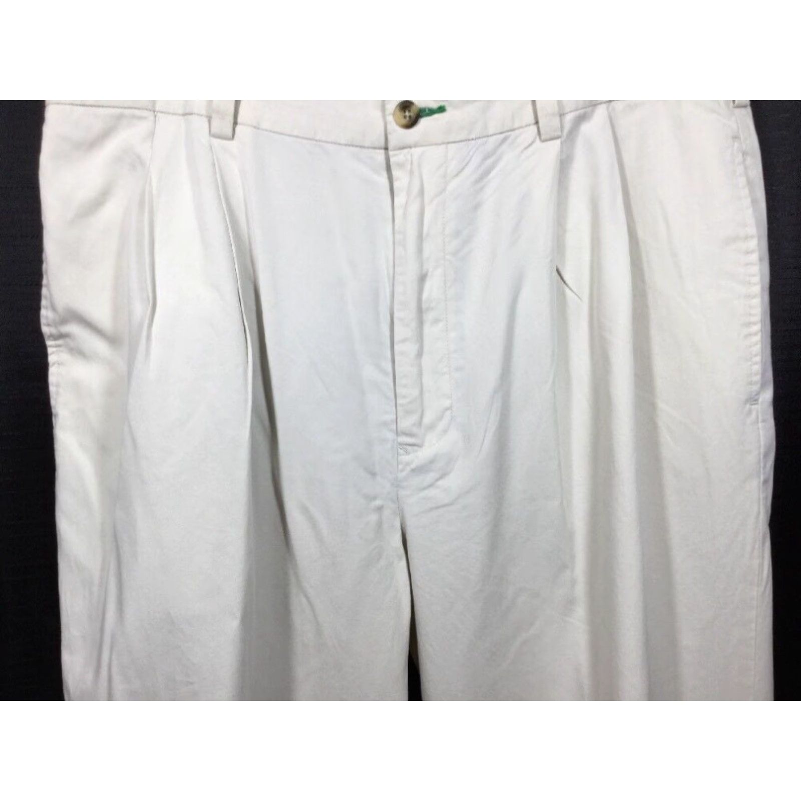 Tommy Hilfiger Tommy Hilfiger Pleated Dress Pants Mens 36x30 Beige Lyocell Blend Size US 36 / EU 52 - 2 Thumbnail