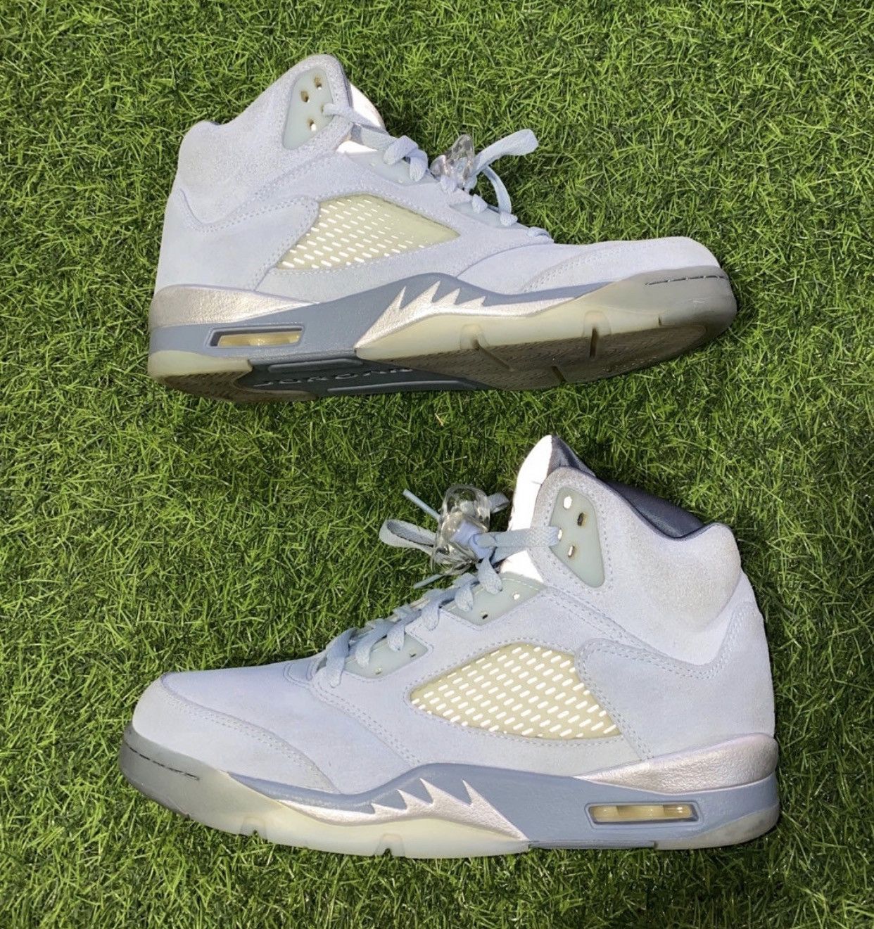image of Jordan Nike Air Jordan 5 Retro Wmns ‘Blue Bird’ 2021 Released Size 9.5 Shoes, Women's