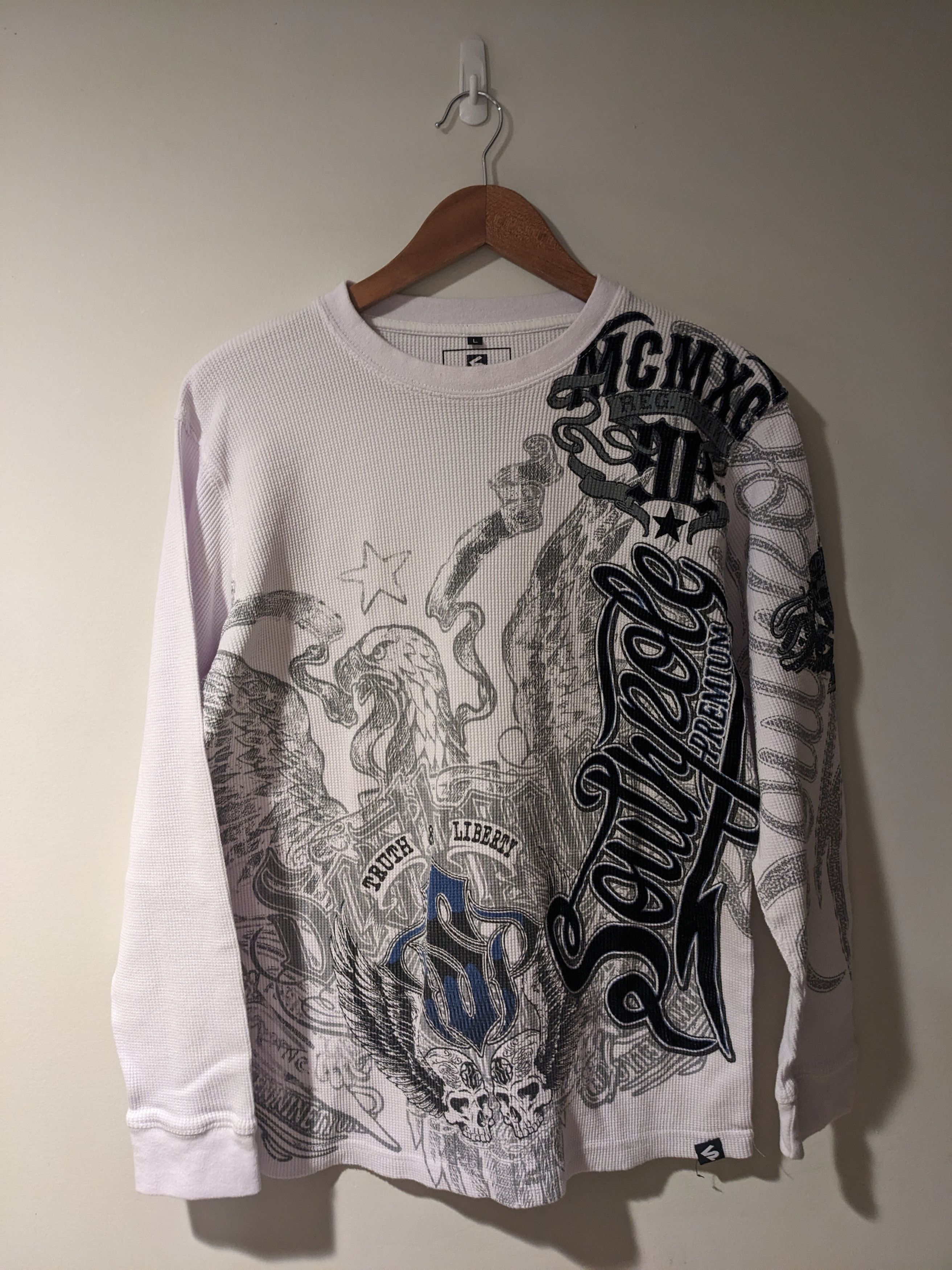 Affliction × Southpole × Vintage Vintage Y2K South Pole Affliction InspoThermal Long-Sleeve Size US L / EU 52-54 / 3 - 1 Thumbnail