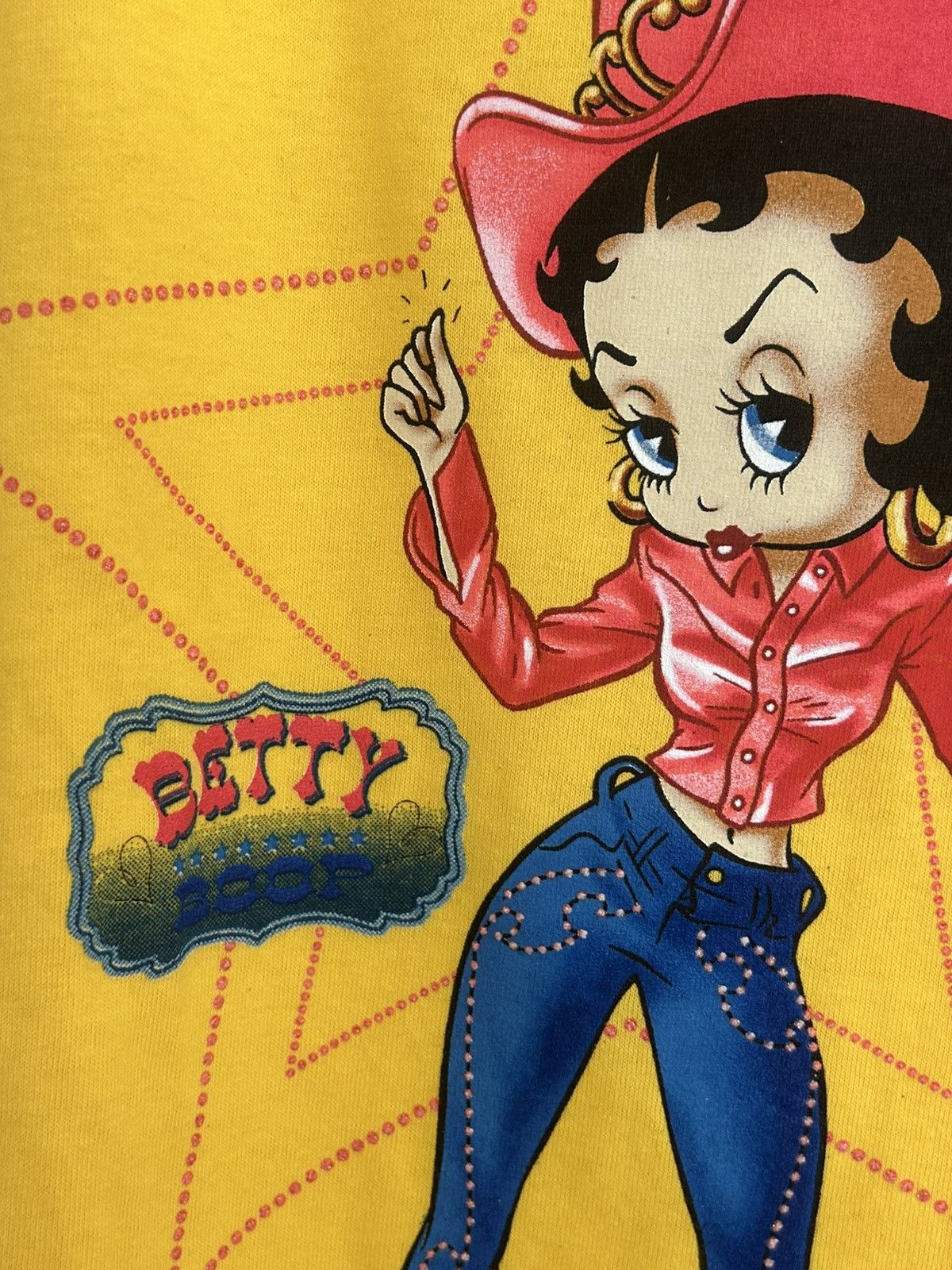 Vintage 01 Vintage Betty Boop Cowgirl Star Graphic T-shirt Size US M / EU 48-50 / 2 - 3 Thumbnail