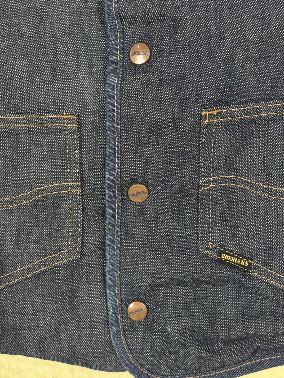 Vintage 80-90’s Vintage Roebucks Sears Denim Sherpa Vest Jacket Size US M / EU 48-50 / 2 - 7 Thumbnail